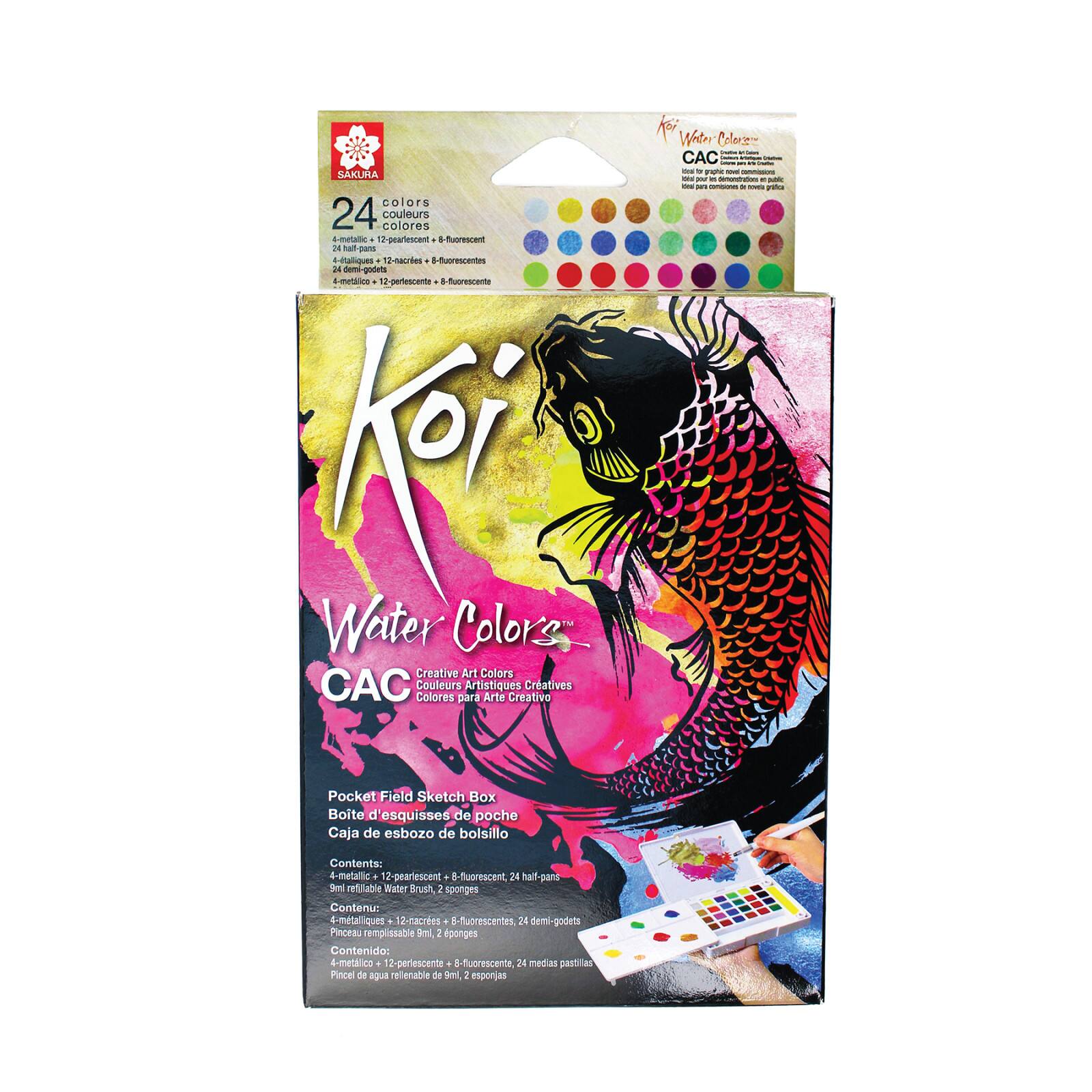 Koi Creative Art Colors (CAC) Watercolor Set, 24-Colors