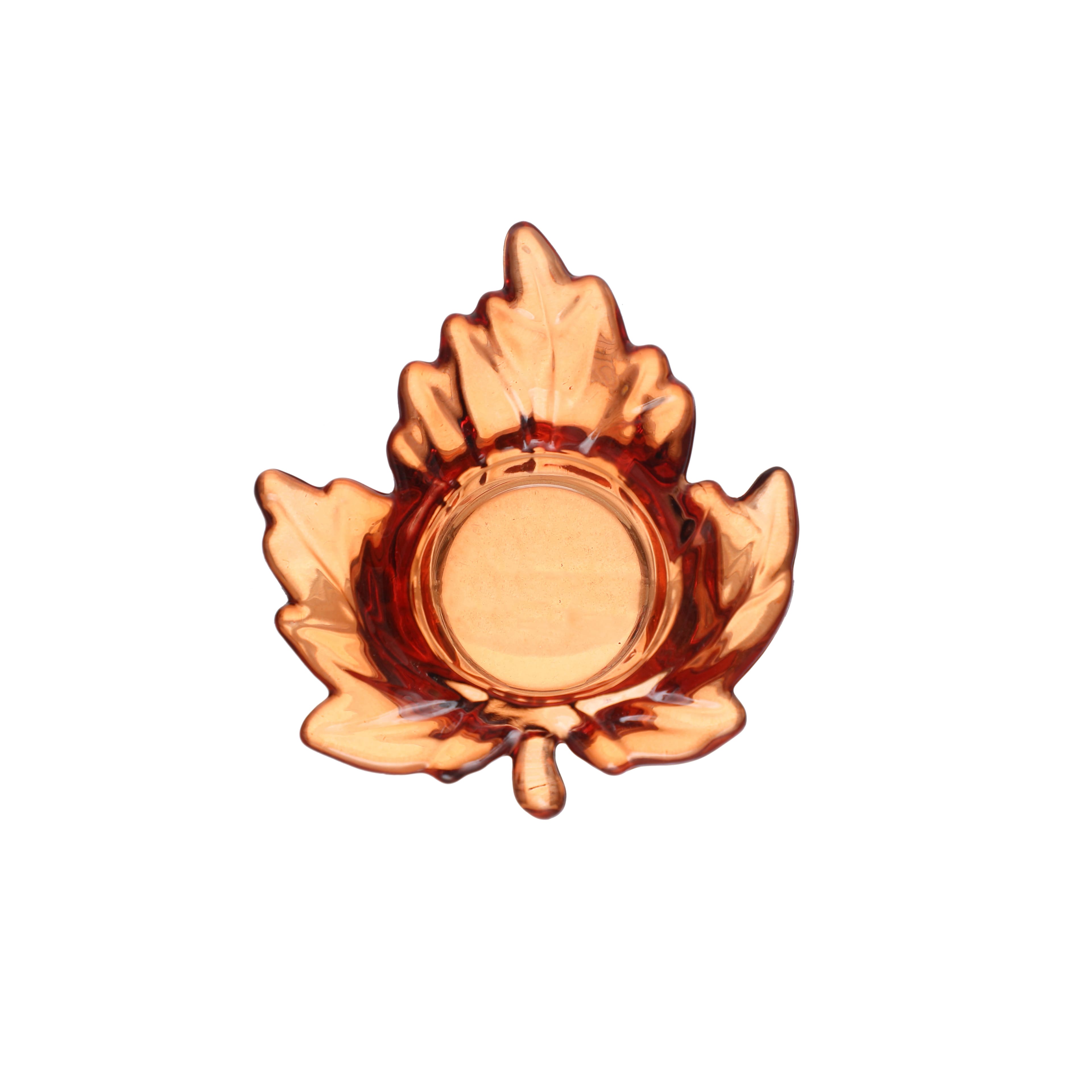 4&#x22; Glass Leaf Candle Holder by Ashland&#xAE;