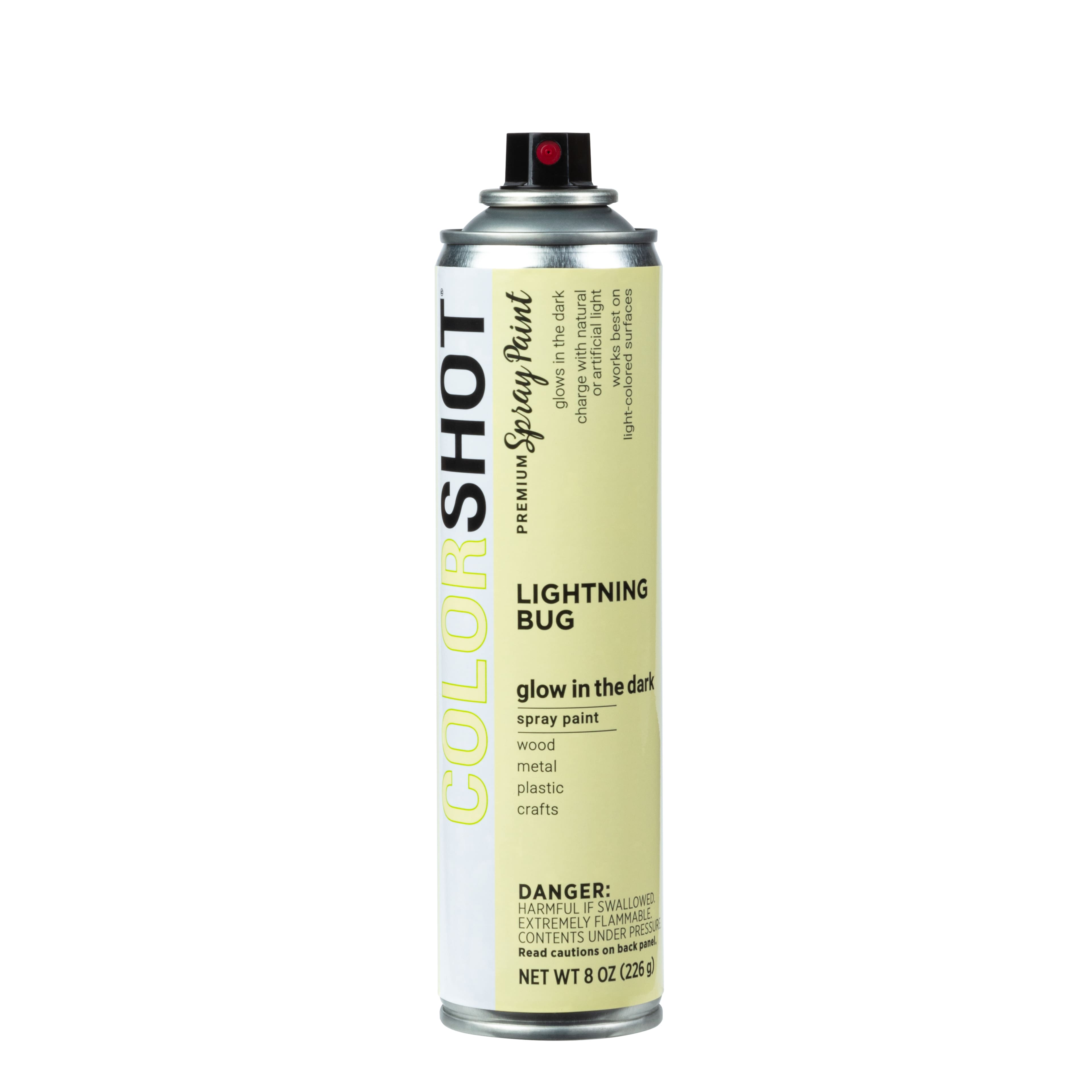 COLORSHOT&#xAE; 8oz. Lightning Bug Glow-in-the-Dark Spray Paint