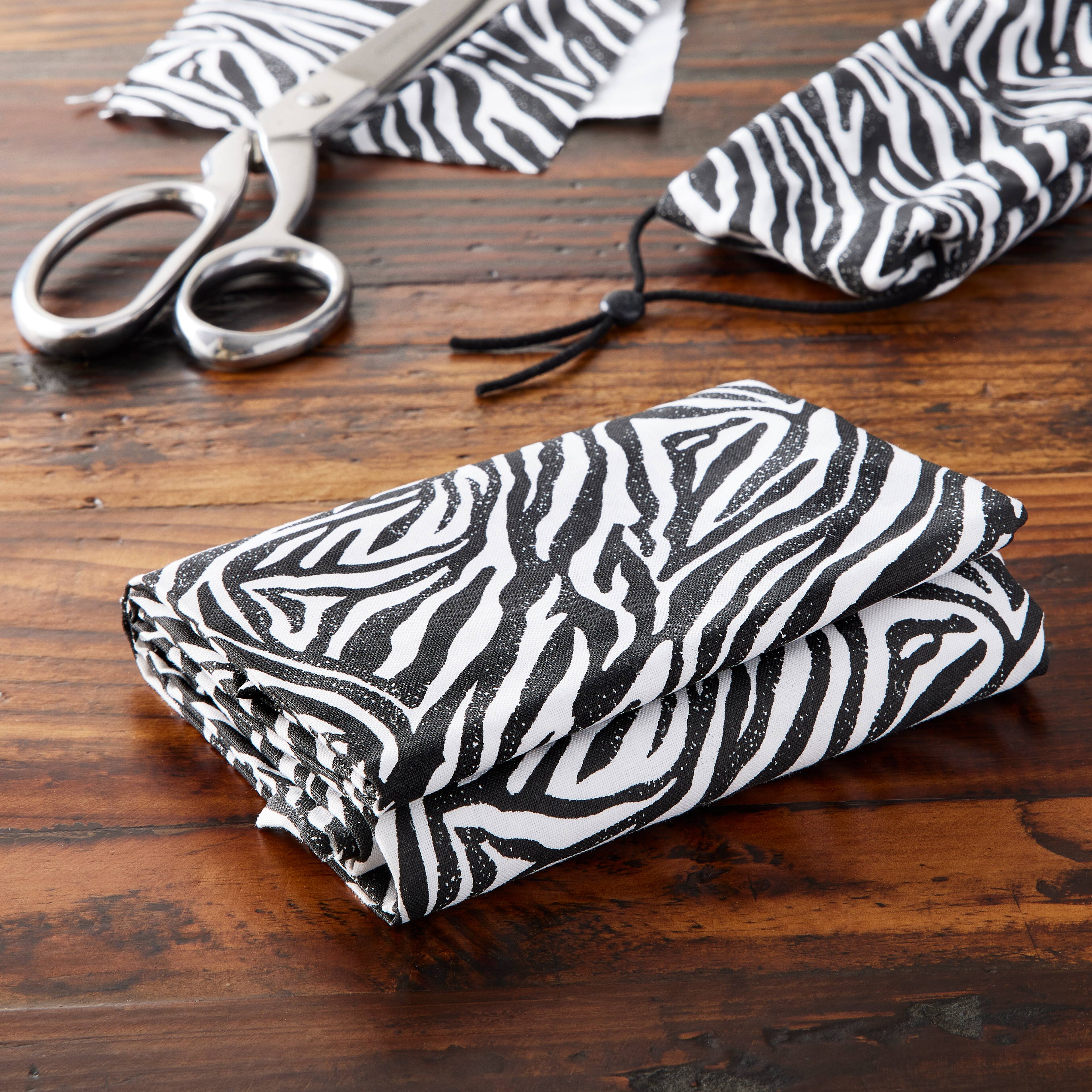 Black & White Zebra Cotton Fabric Bundle by Loops & Threads™