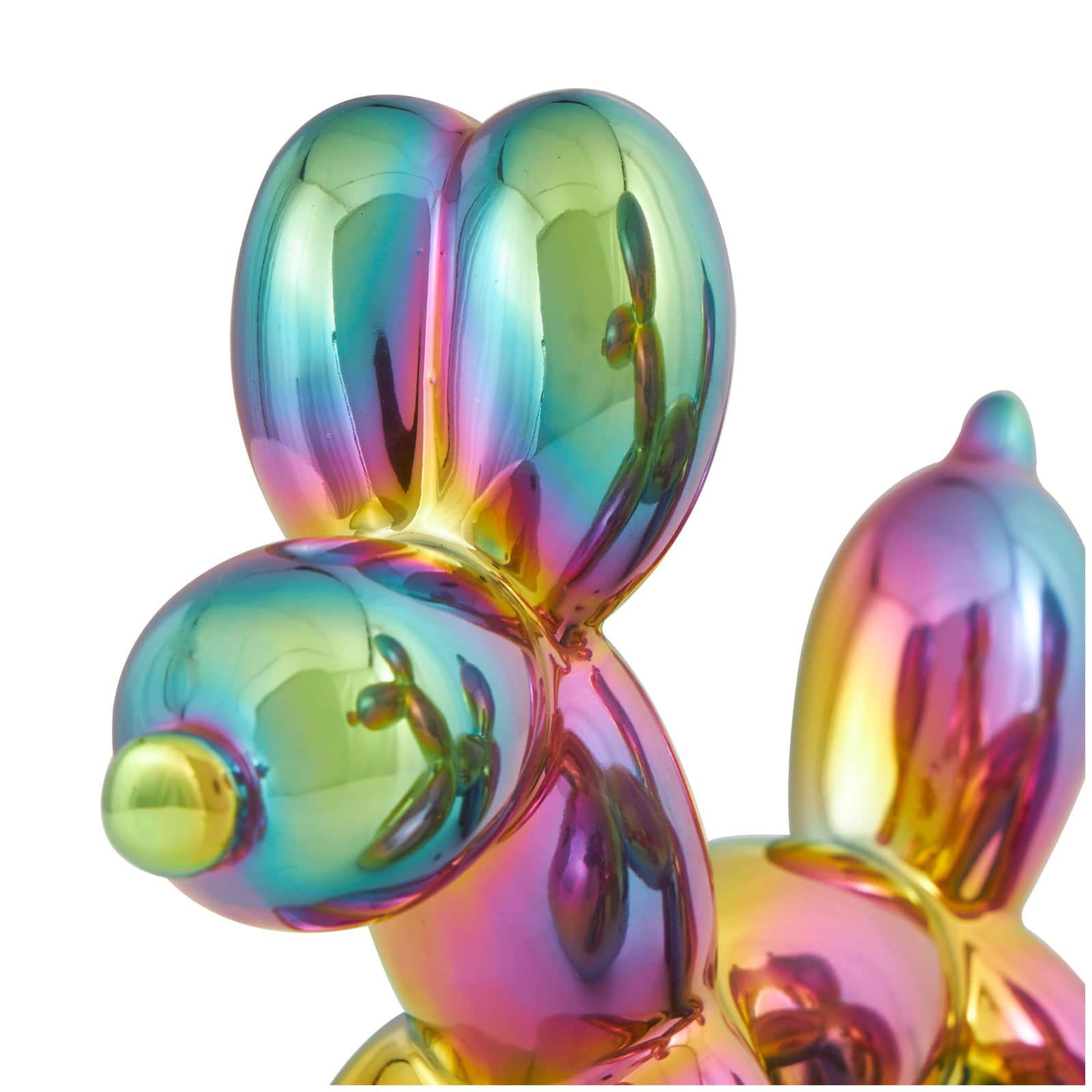 Multicolor Ceramic Dog Balloon Sculpture Set