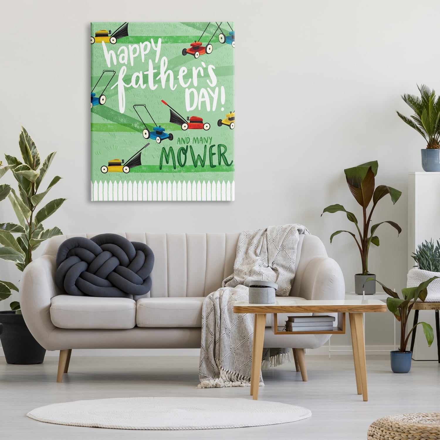 Stupell Industries Happy Father&#x27;s Day Lawn Mowers Canvas Wall Art