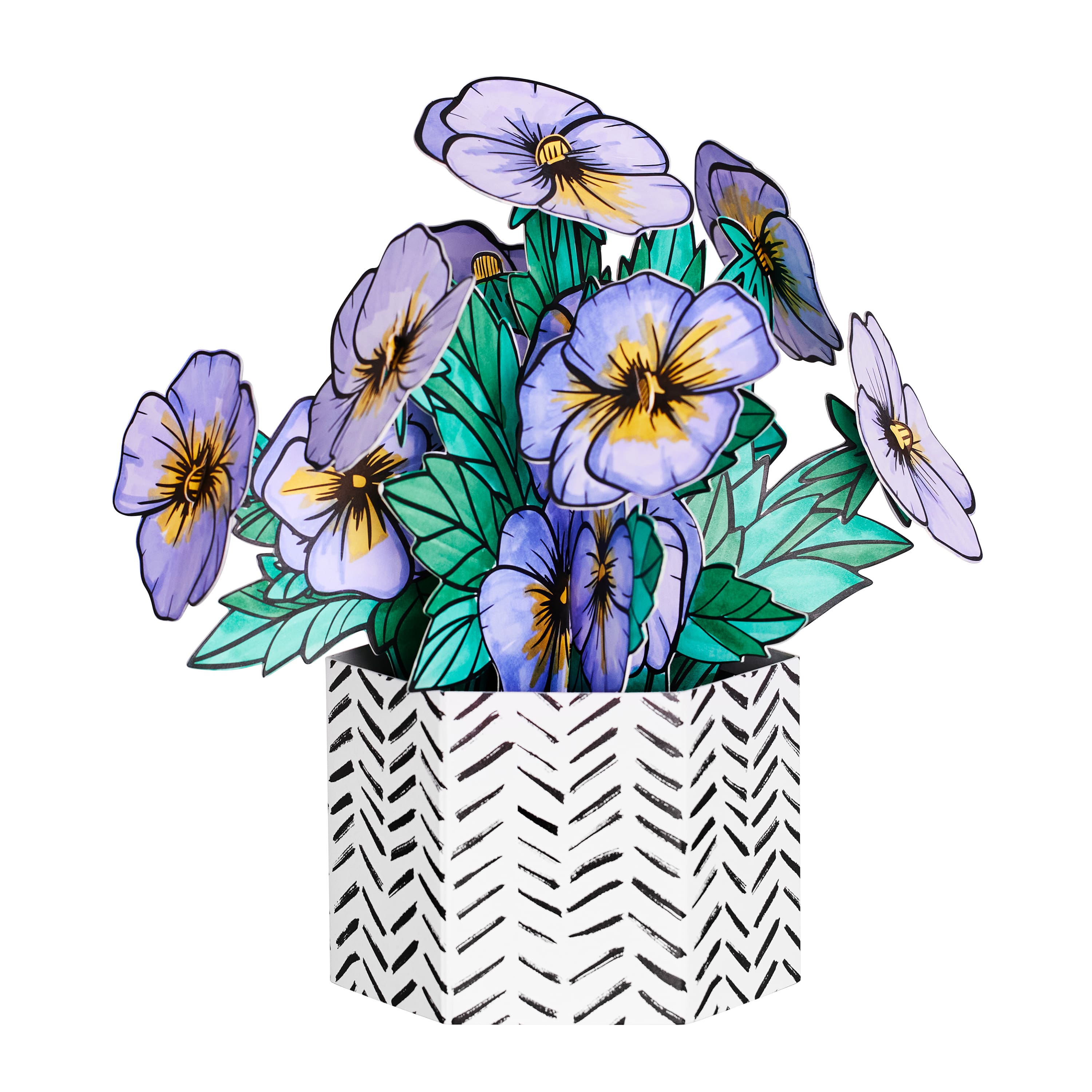 Faber-Castell&#xAE; Pansies Pop Up Coloring Bouquet
