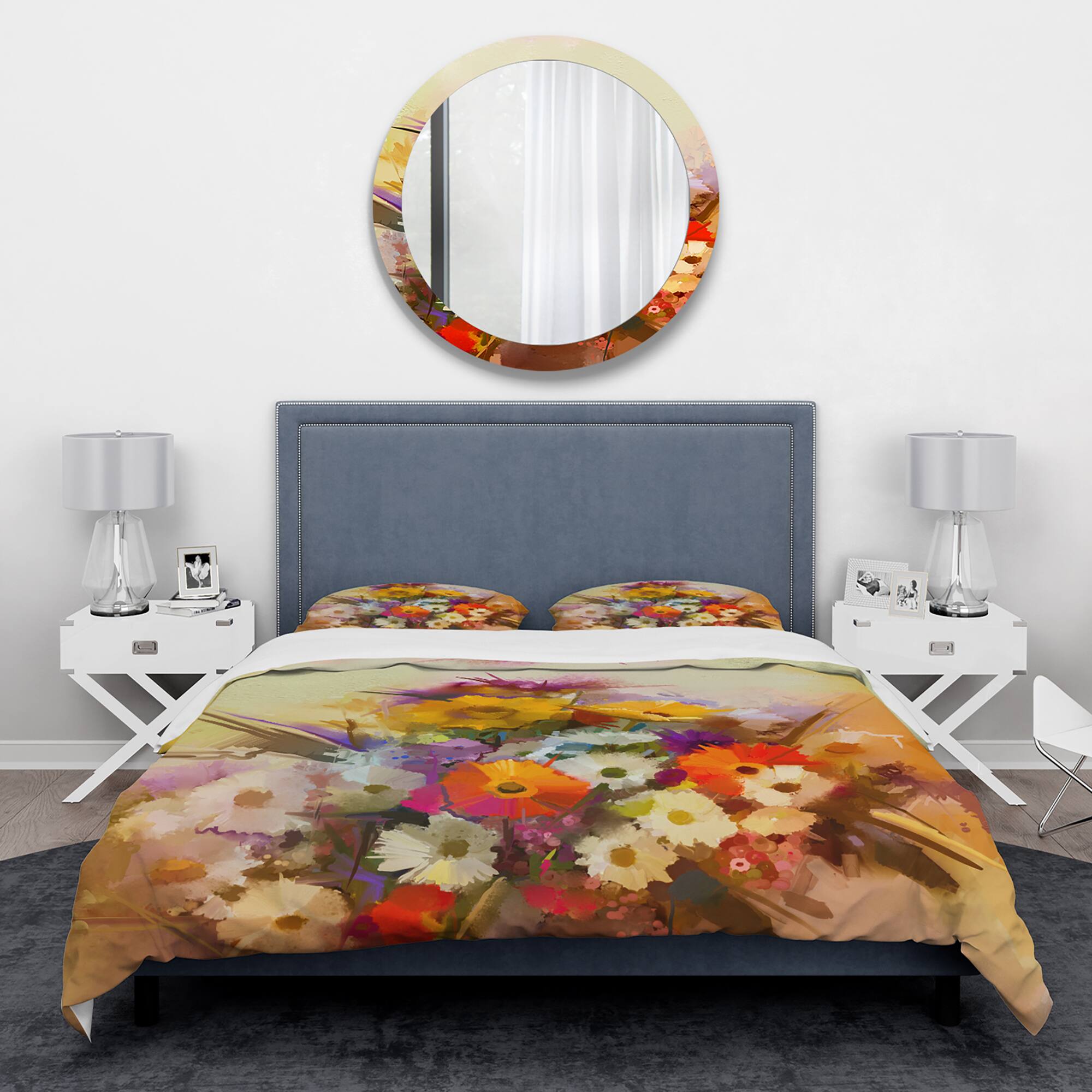 Designart 'Bouquet of Flowers' Traditional Bedding Set
