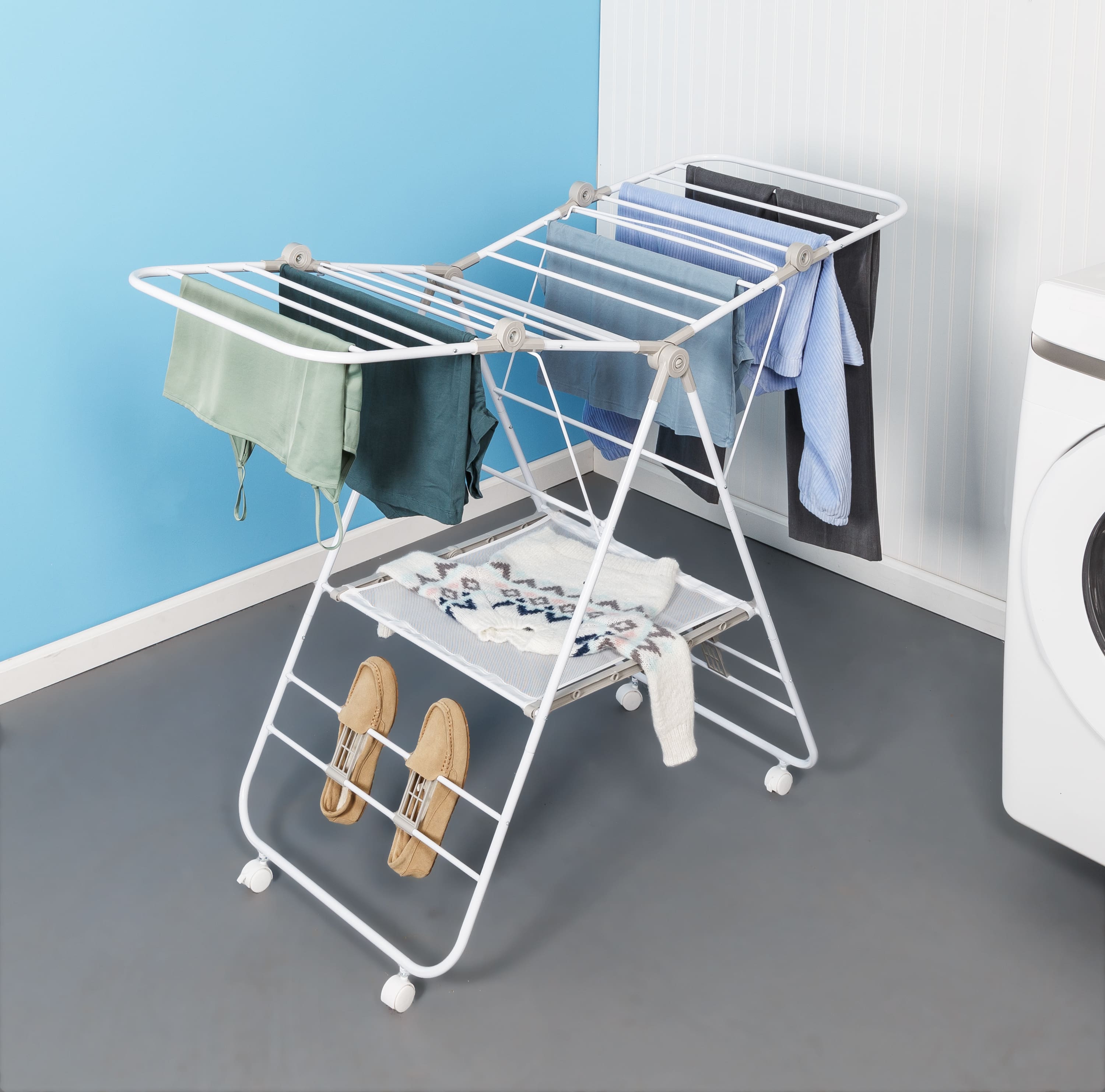 Honey Can Do Folding Wing Clothes Dryer with Wheels