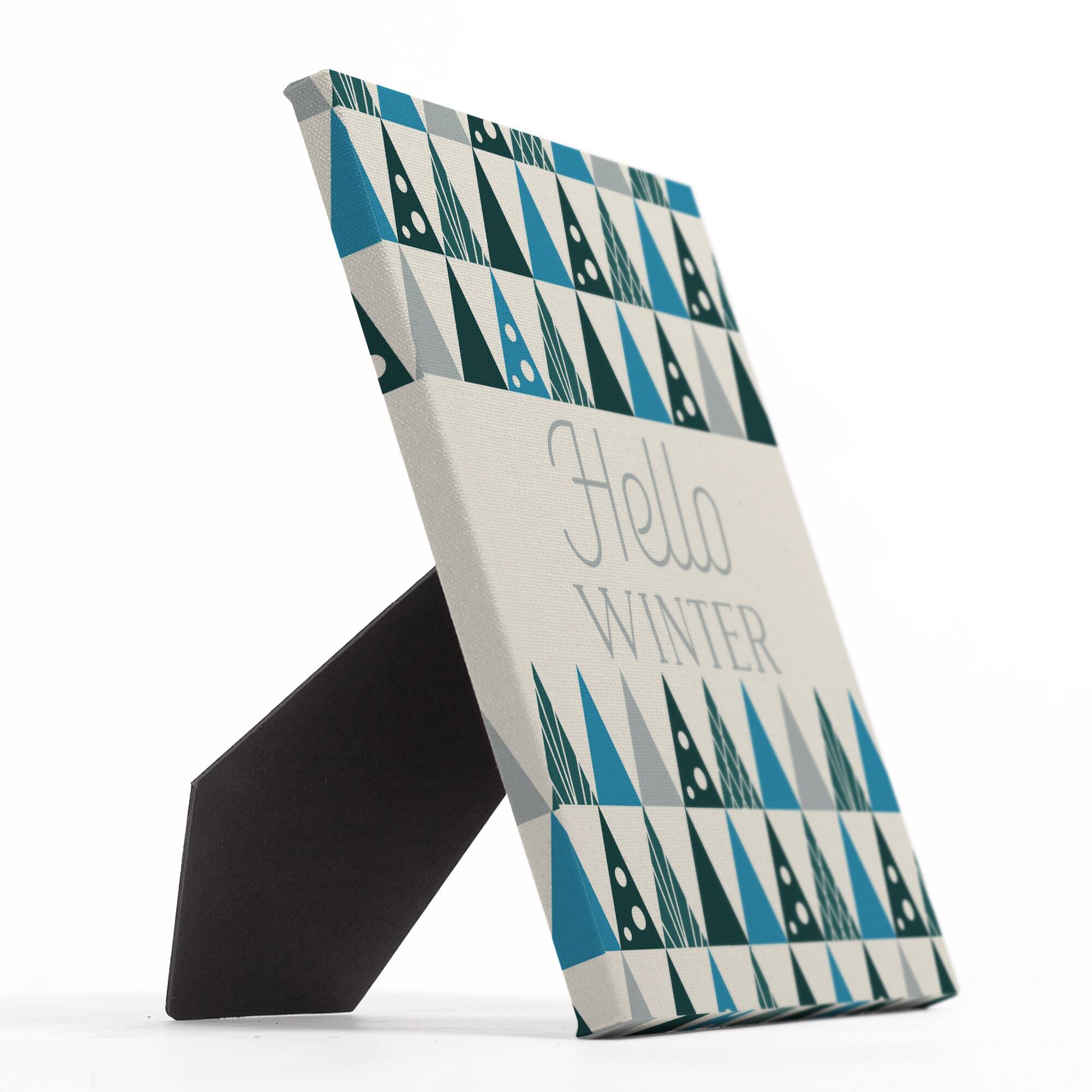 Mod Cool Tree Pattern Hello Winter 8x10 Tabletop Canvas