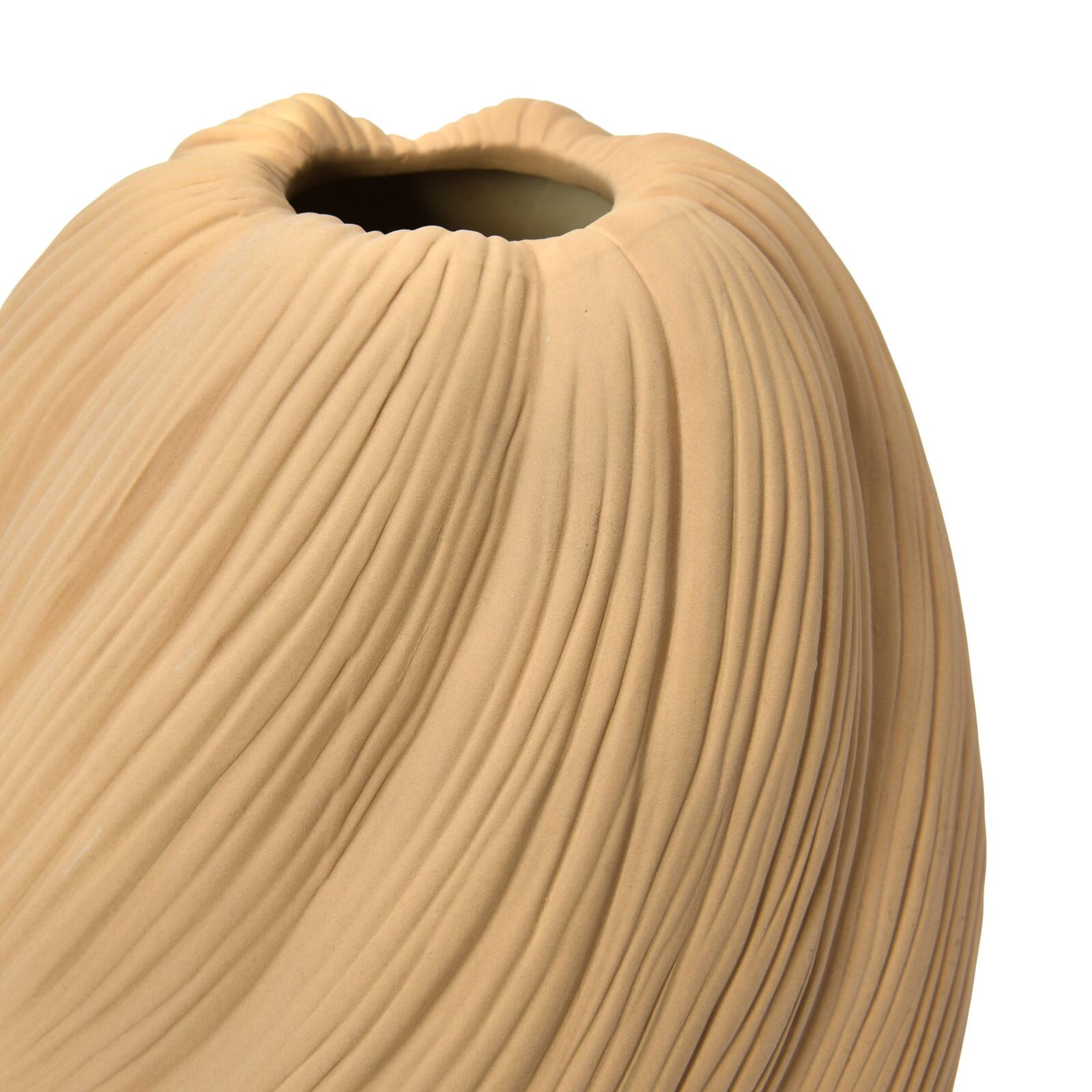 Hello Honey® 13" Putty Sand Stoneware Sculptural Vase