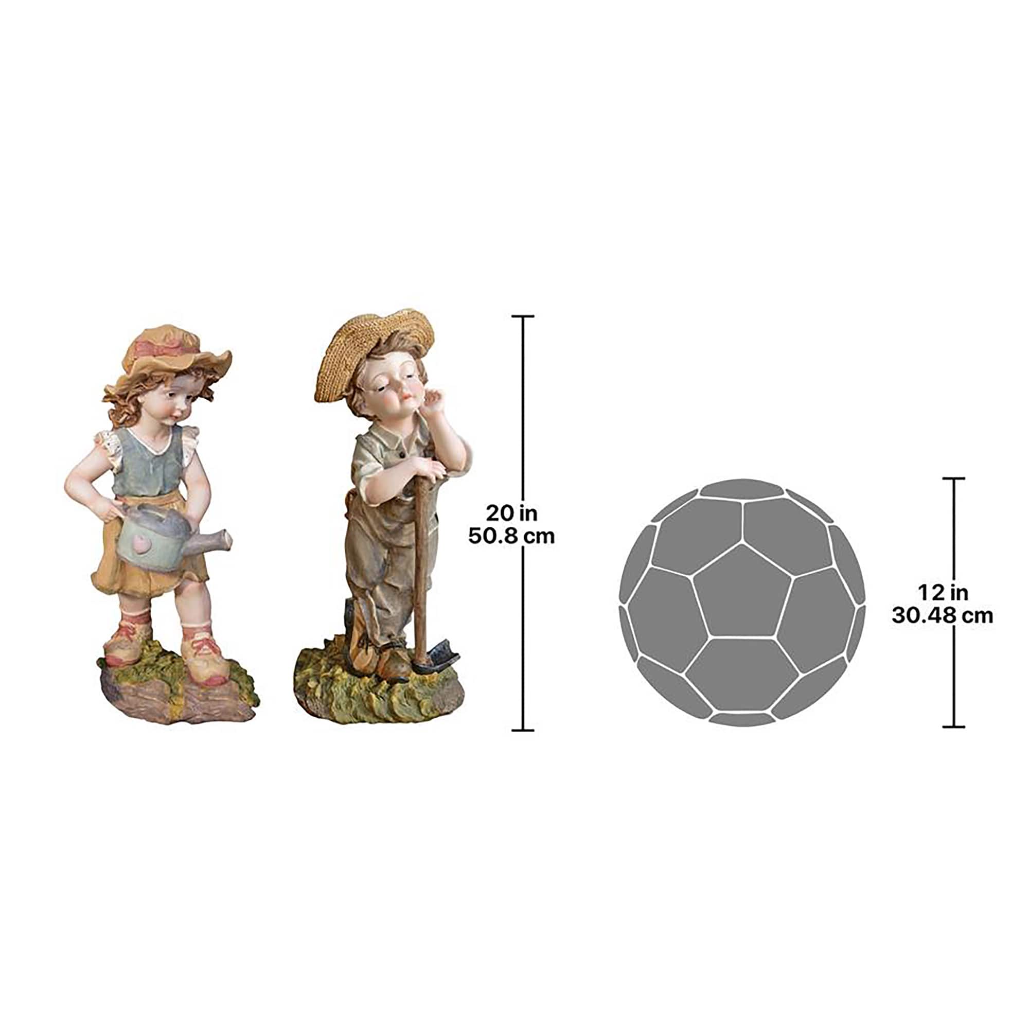 Design Toscano Fanny &#x26; Frank Farmer Garden Statue Set