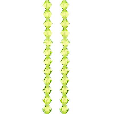 Preciosa Limecicle Glass Crystal Bicone Beads, 6mm by Bead Landing™