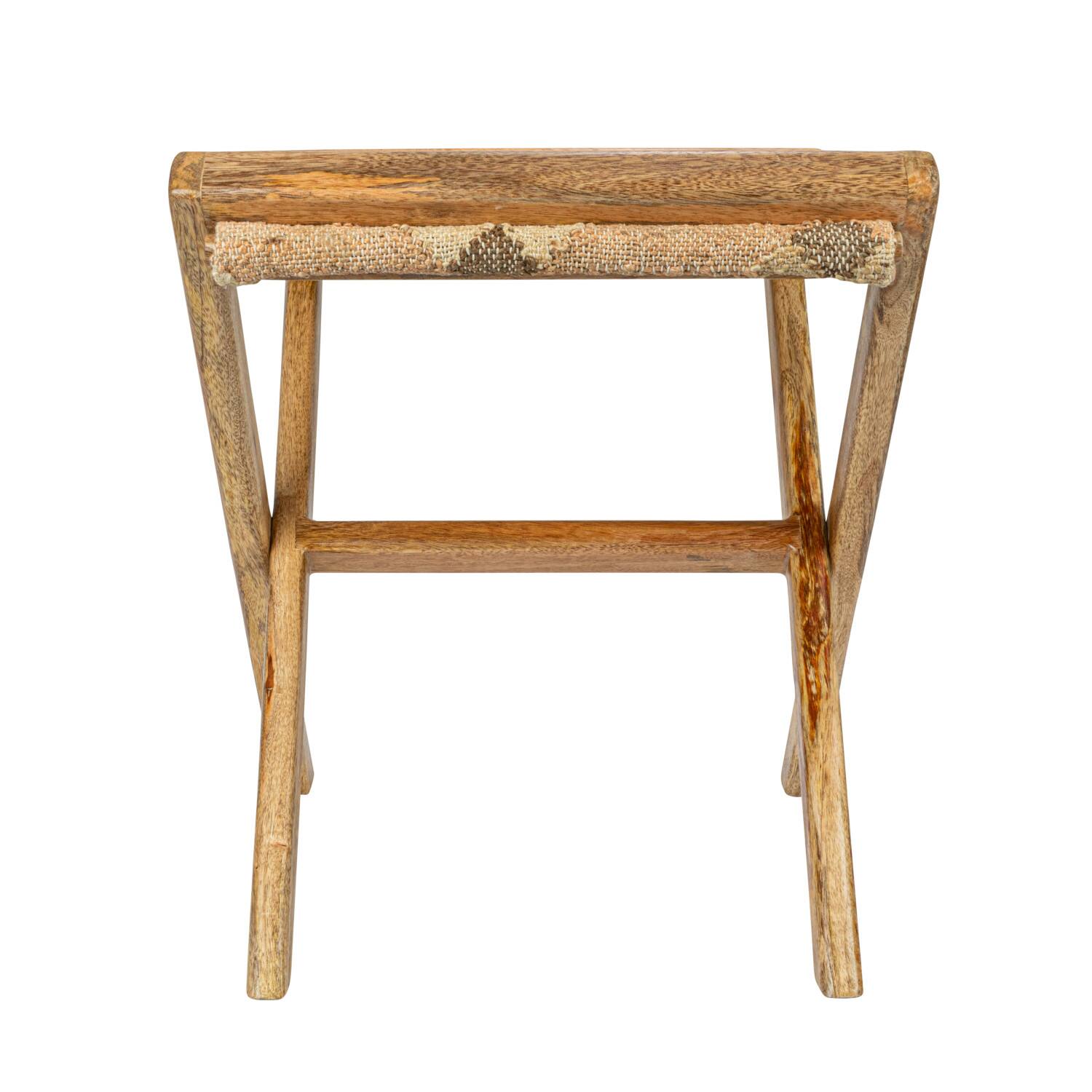 Hello Honey® 20" Natural Brown Modern Collapsible Wood Folding Stool