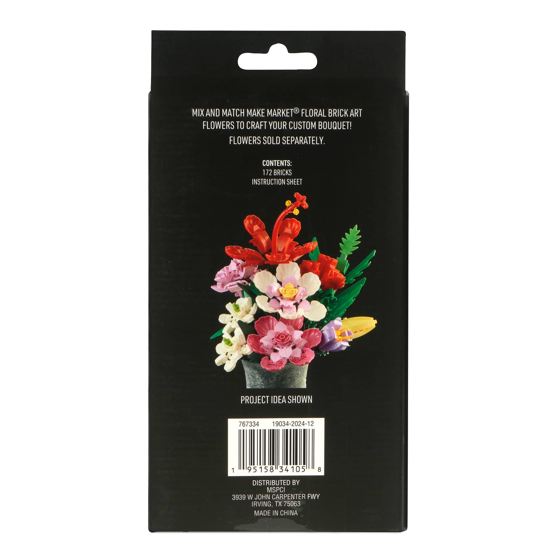 Red Peony Floral Brick Art Kit by Make Market&#xAE;