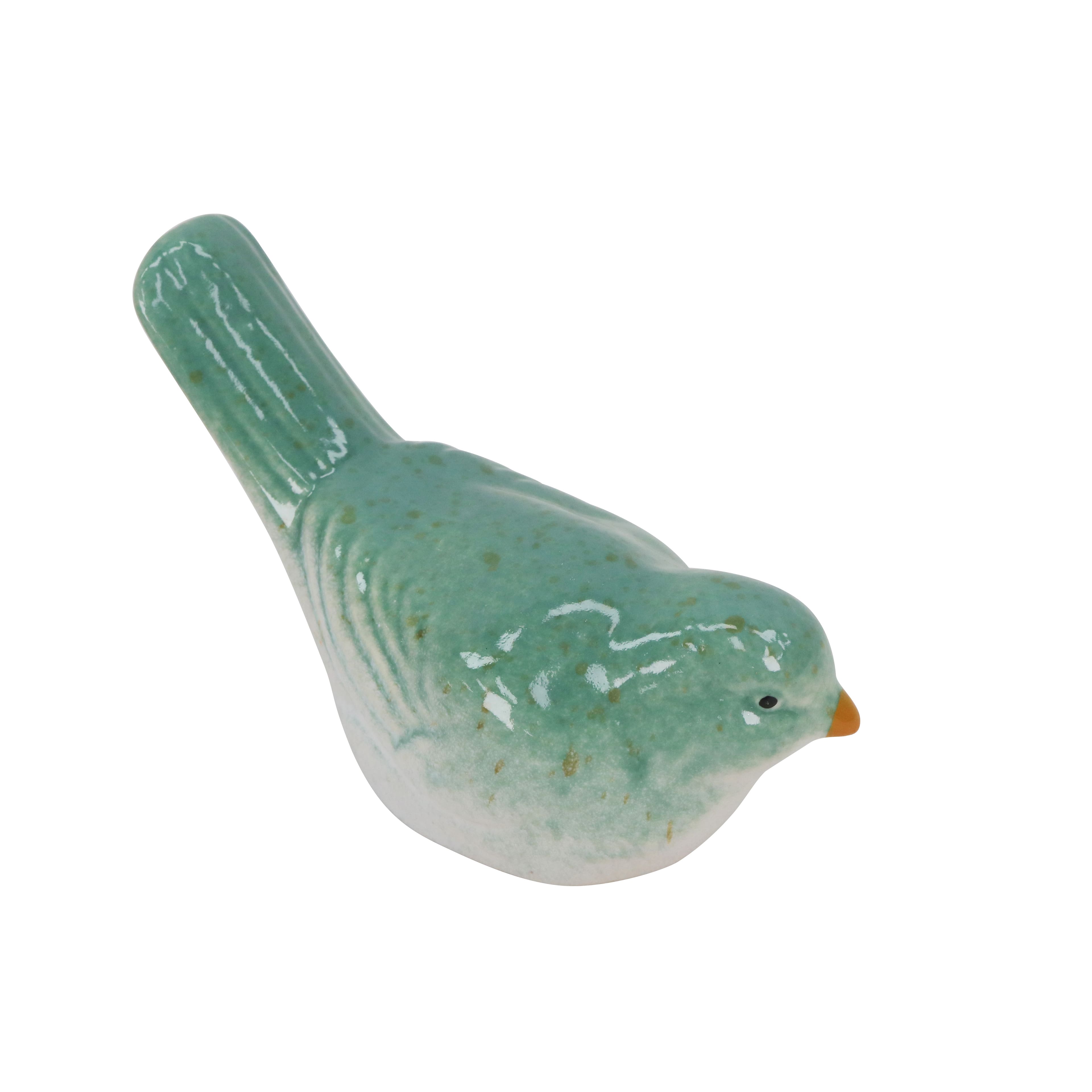 6&#x22; Blue Stoneware Bird Tabletop D&#xE9;cor by Ashland&#xAE;