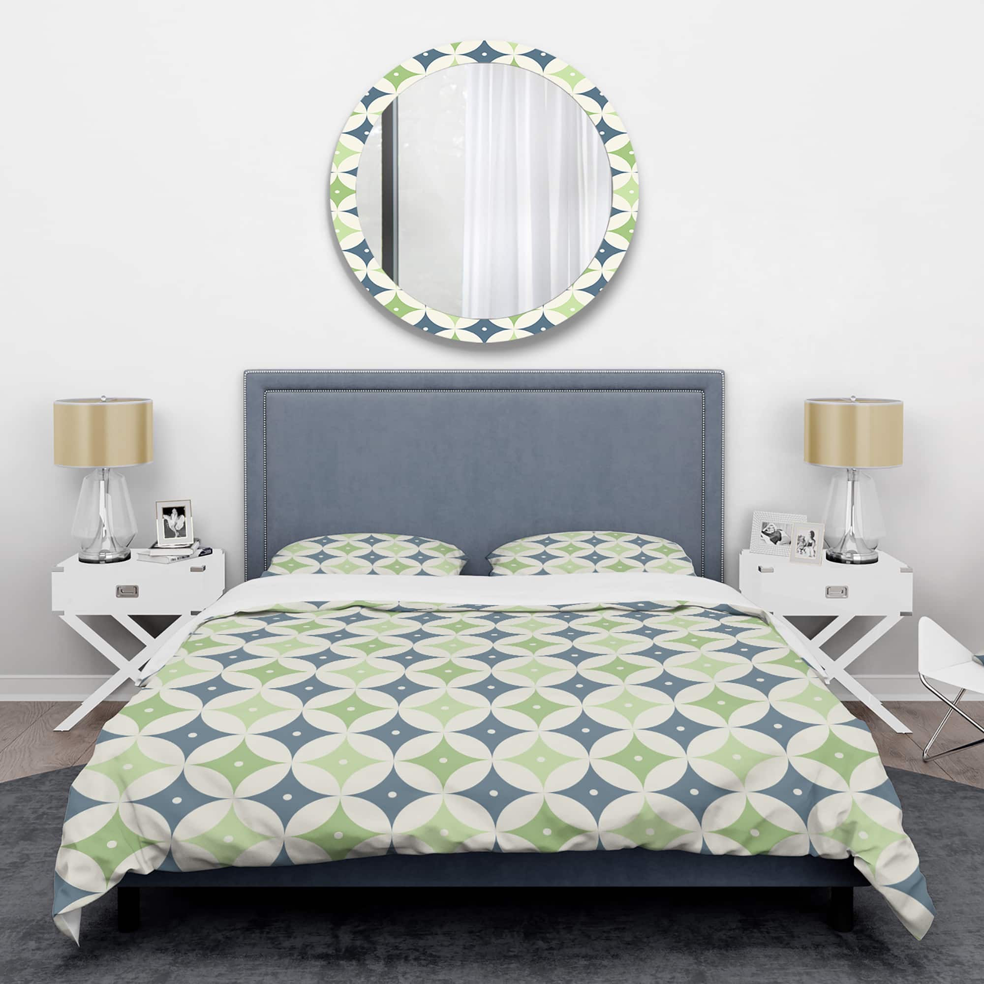 Designart &#x27;Retro Geometric Design V&#x27; Mid-Century Duvet Cover Set