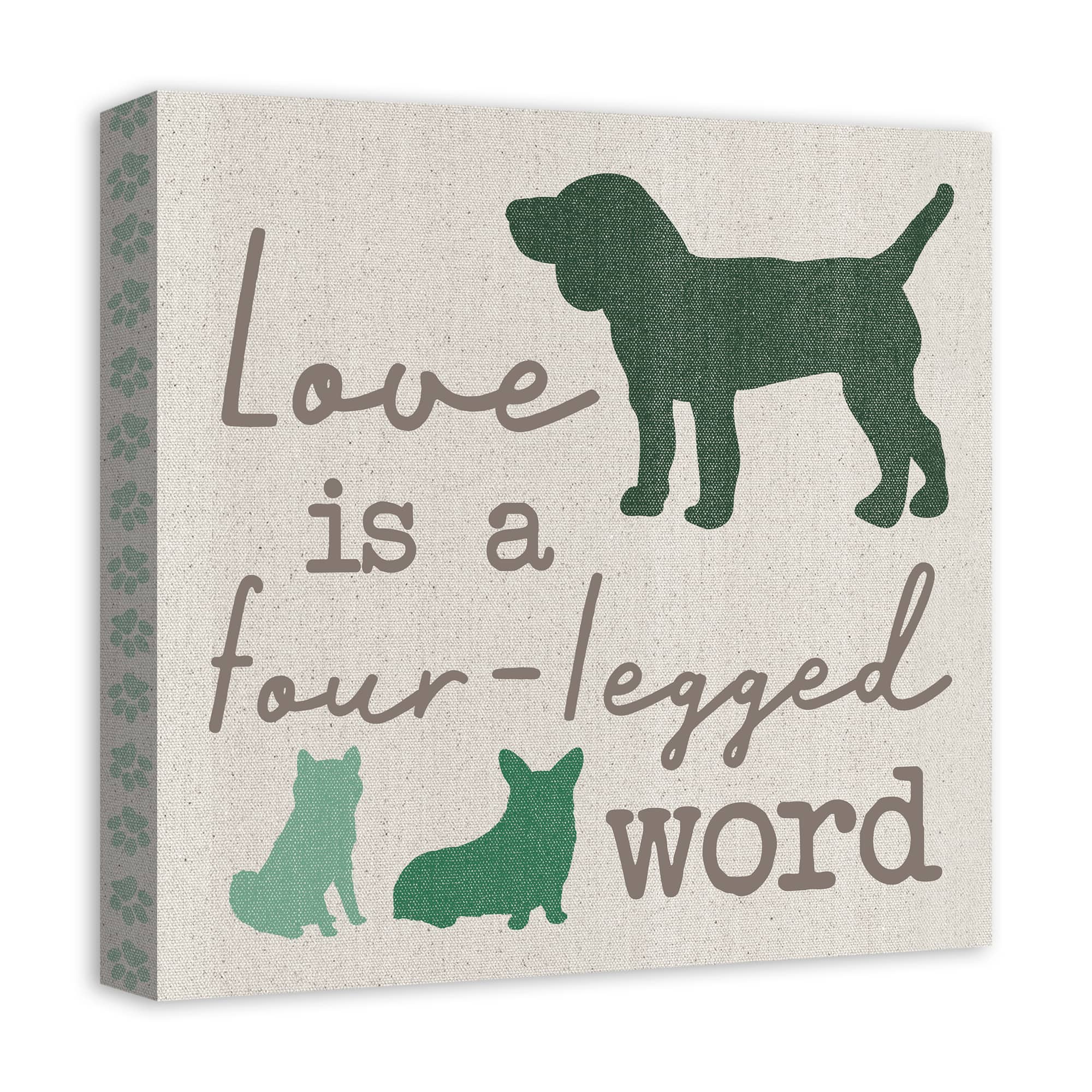 Love is a Four Letter Word Canvas Wall Art
