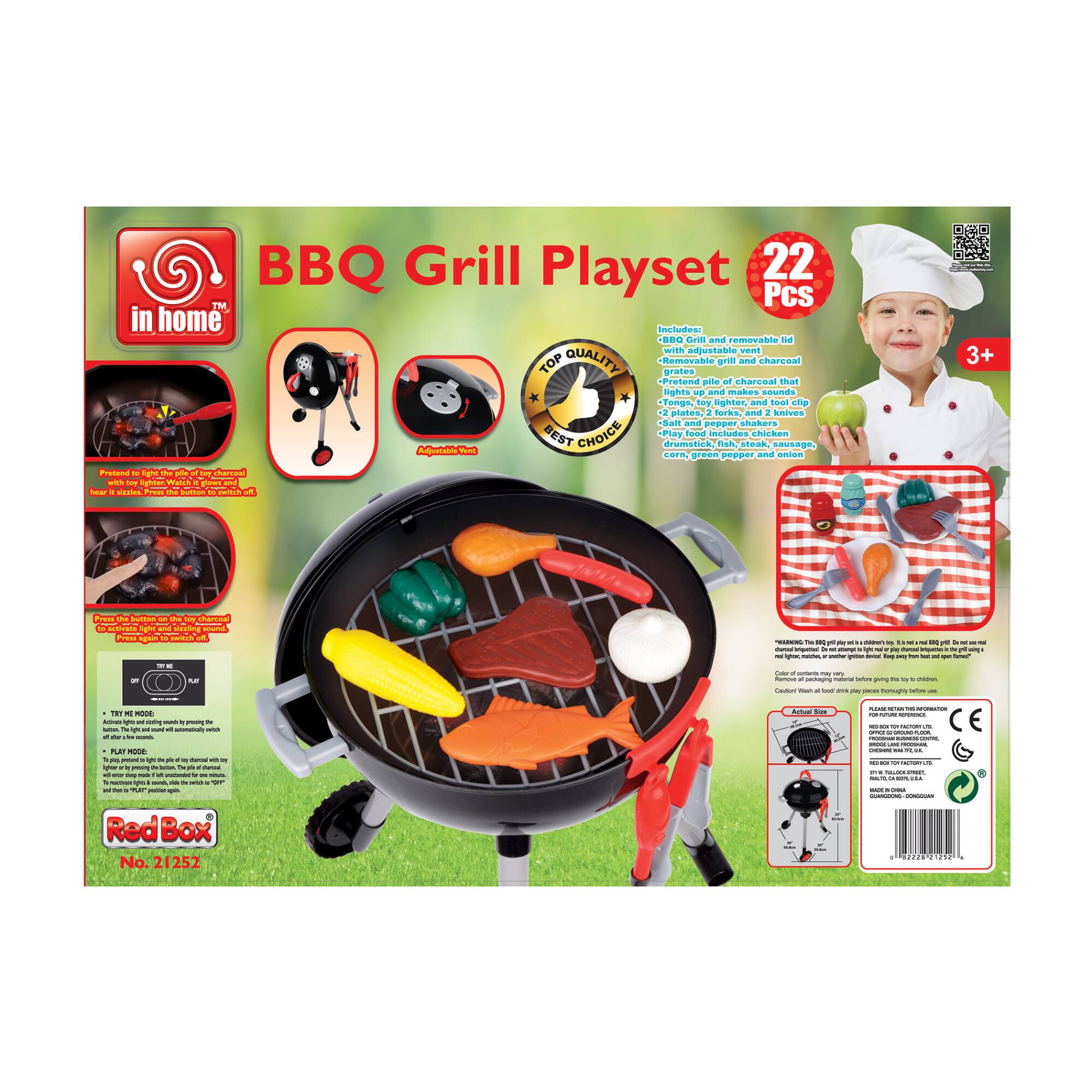 Red Box Toy Light &#x26; Sound BBQ Grill Set