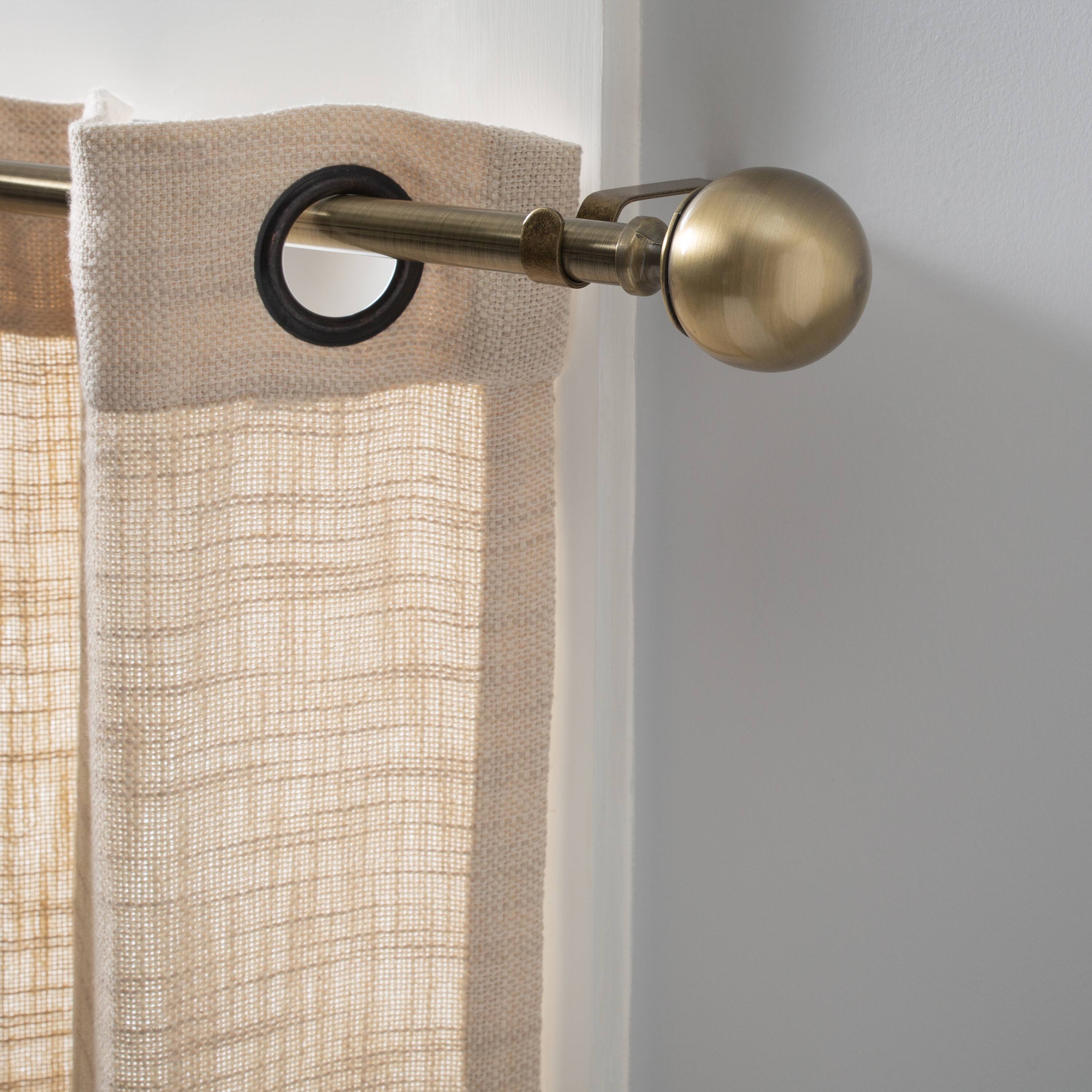 Home Details Solid Knob Steel Curtain Rod