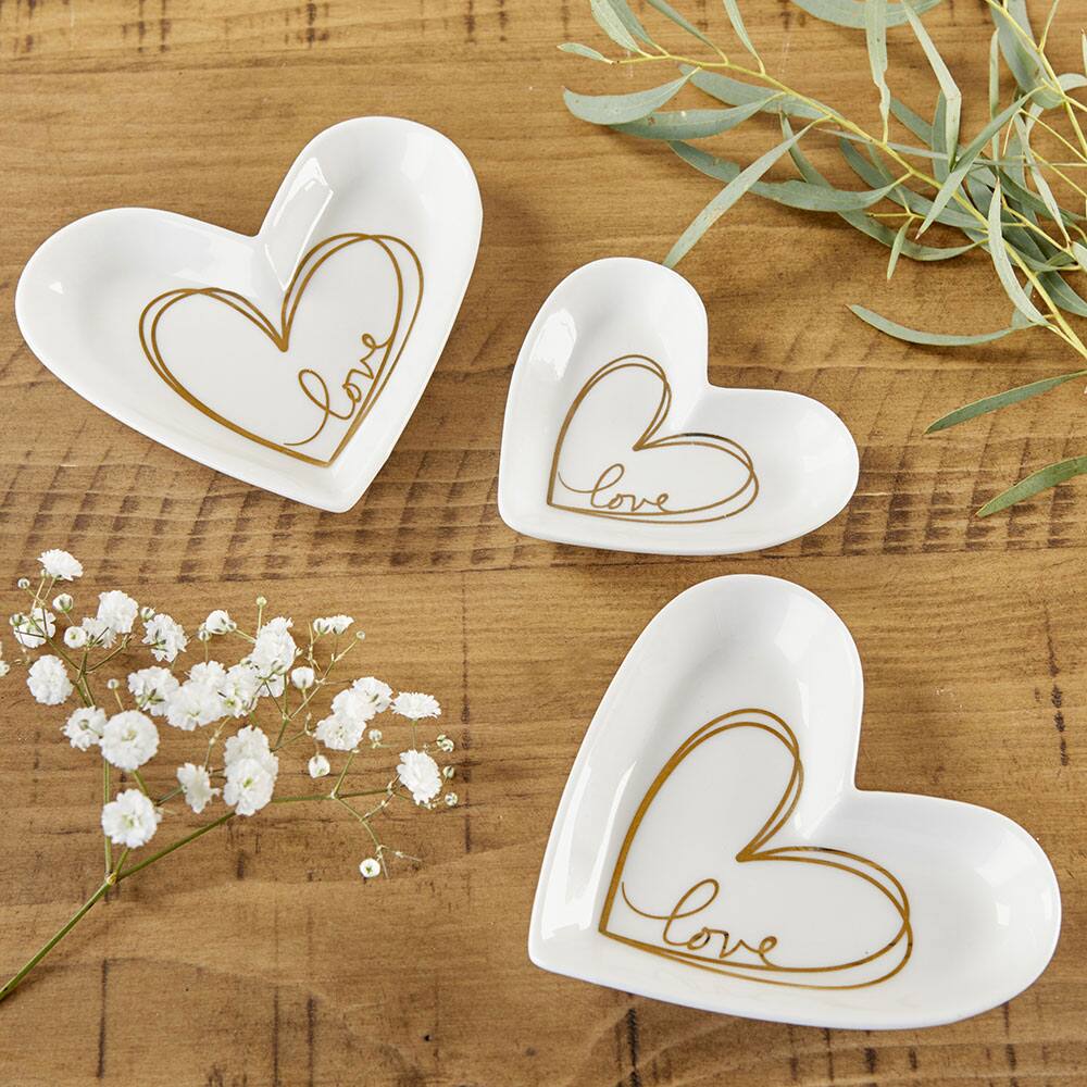 Kate Aspen® Heart Shaped Trinket Dish, 2ct.
