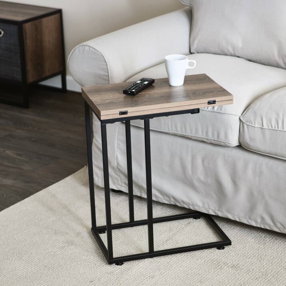 Household Essentials Jamestown Extendable C-Shaped End Table