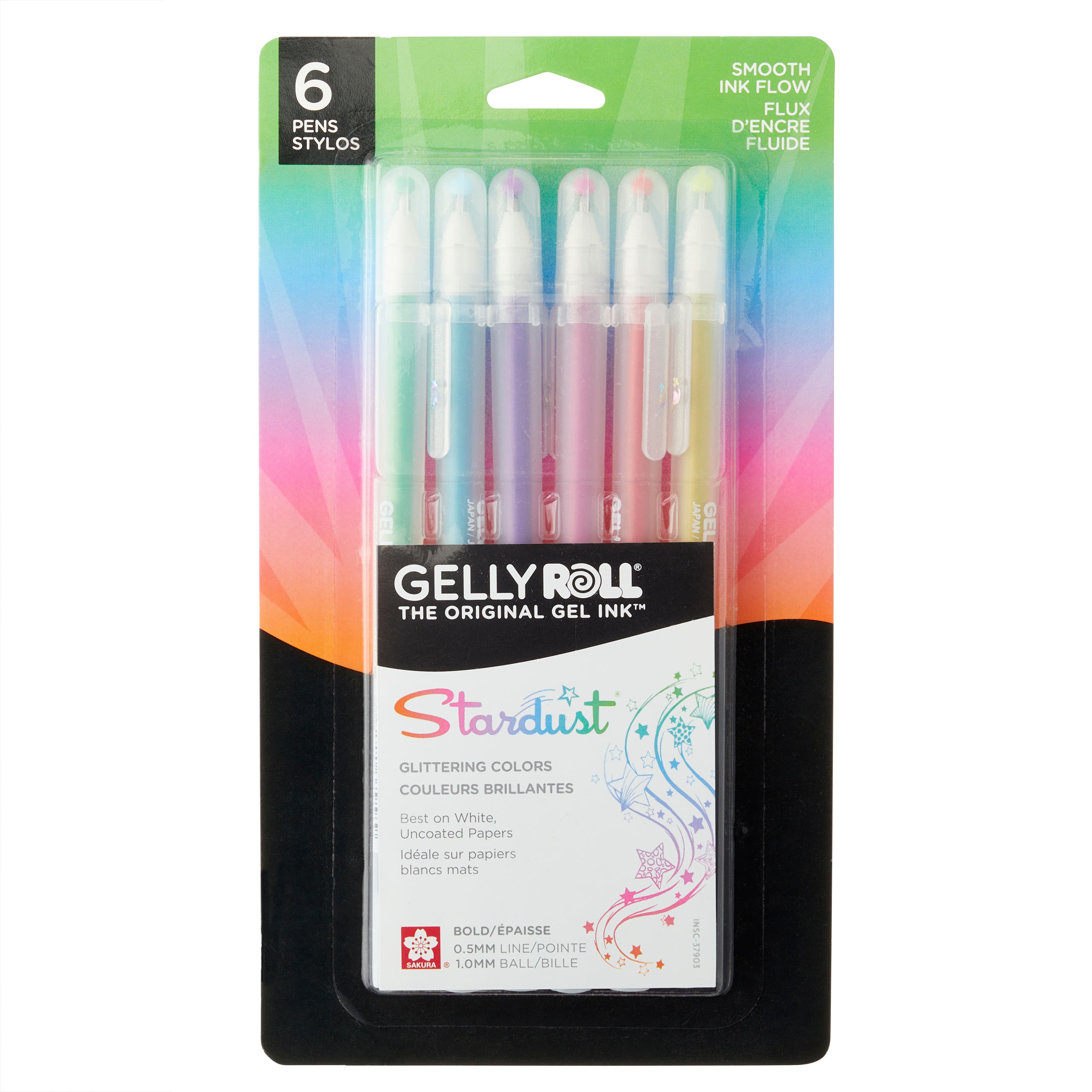 Metallic Galaxy Highlighter Pen Set - Assortment of 8 Subtle Glitter Markers