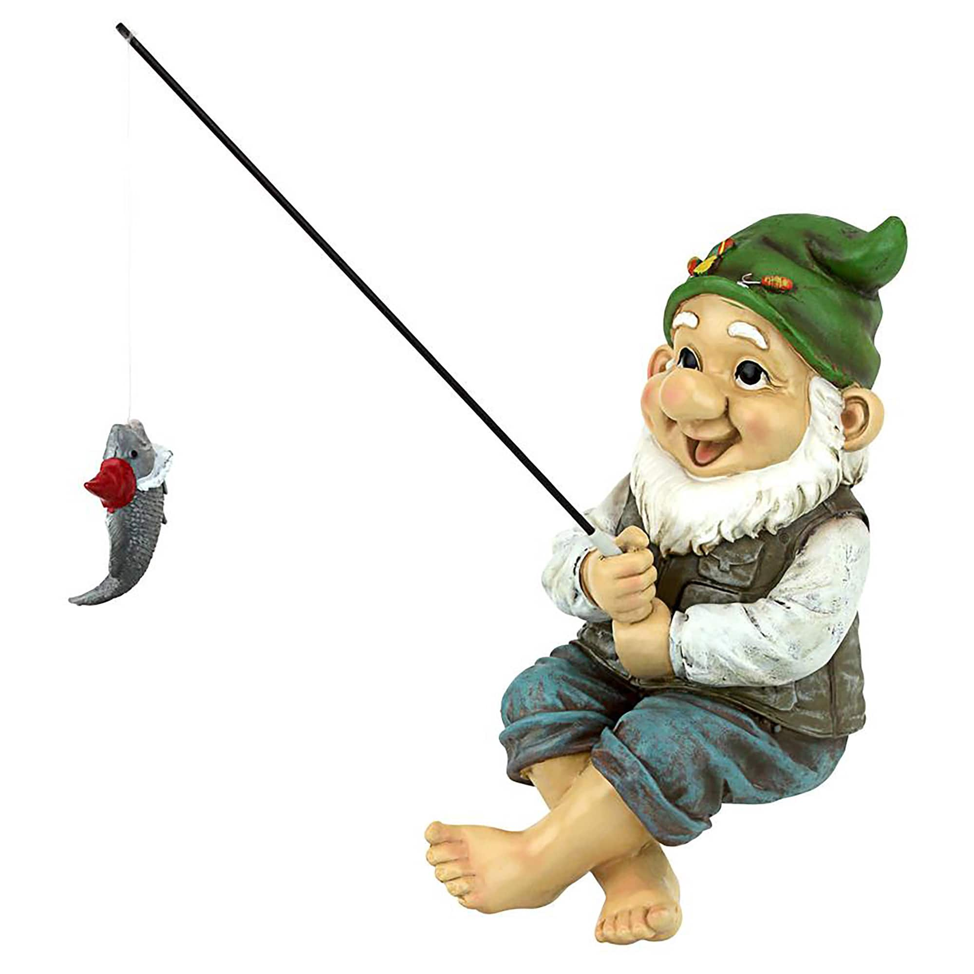 Design Toscano 9&#x22; Fishing Gnome Garden Statue