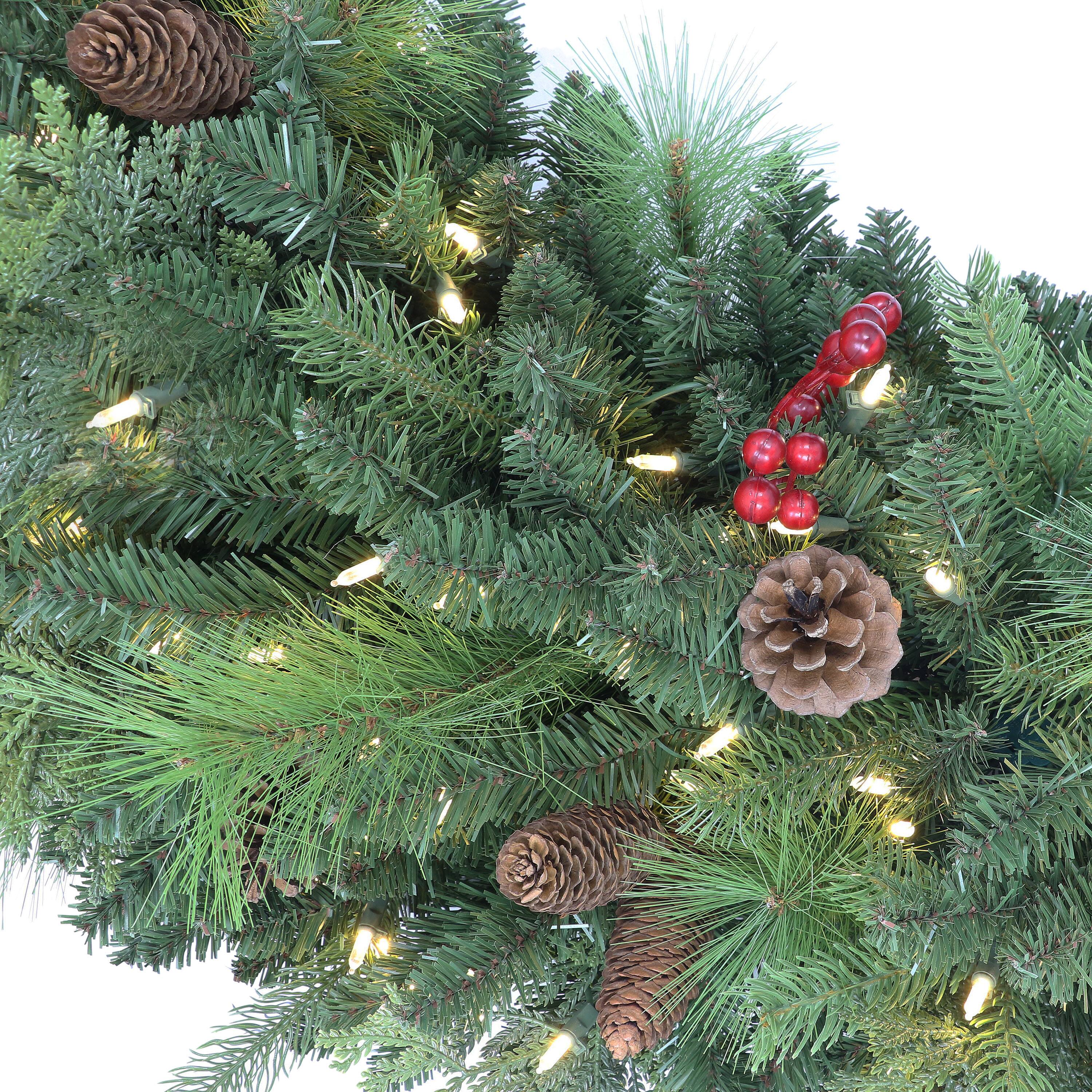 60&#x27;&#x27; Pre-Lit Rocky Mountain Spruce Christmas Wreath