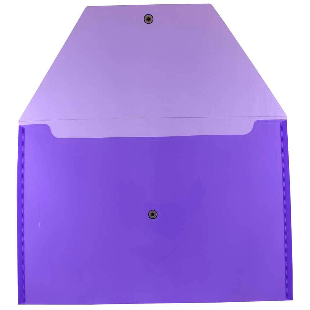 JAM Paper 9.8" x 14.5" Plastic Snap Closure Envelopes, 12ct.