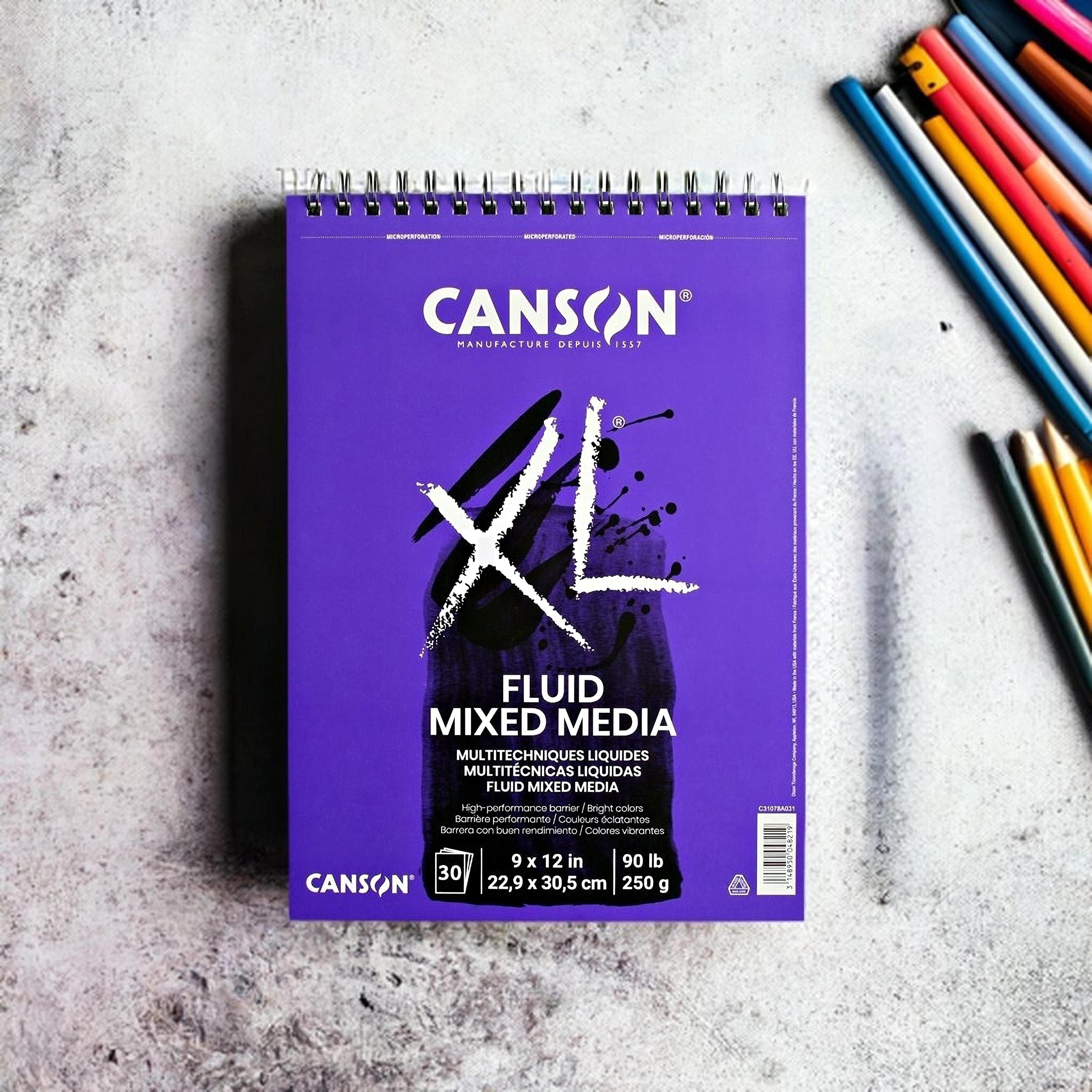 Canson&#xAE; XL&#xAE; Fluid Mixed Media Paper Pad, 9&#x22; x 12&#x22;