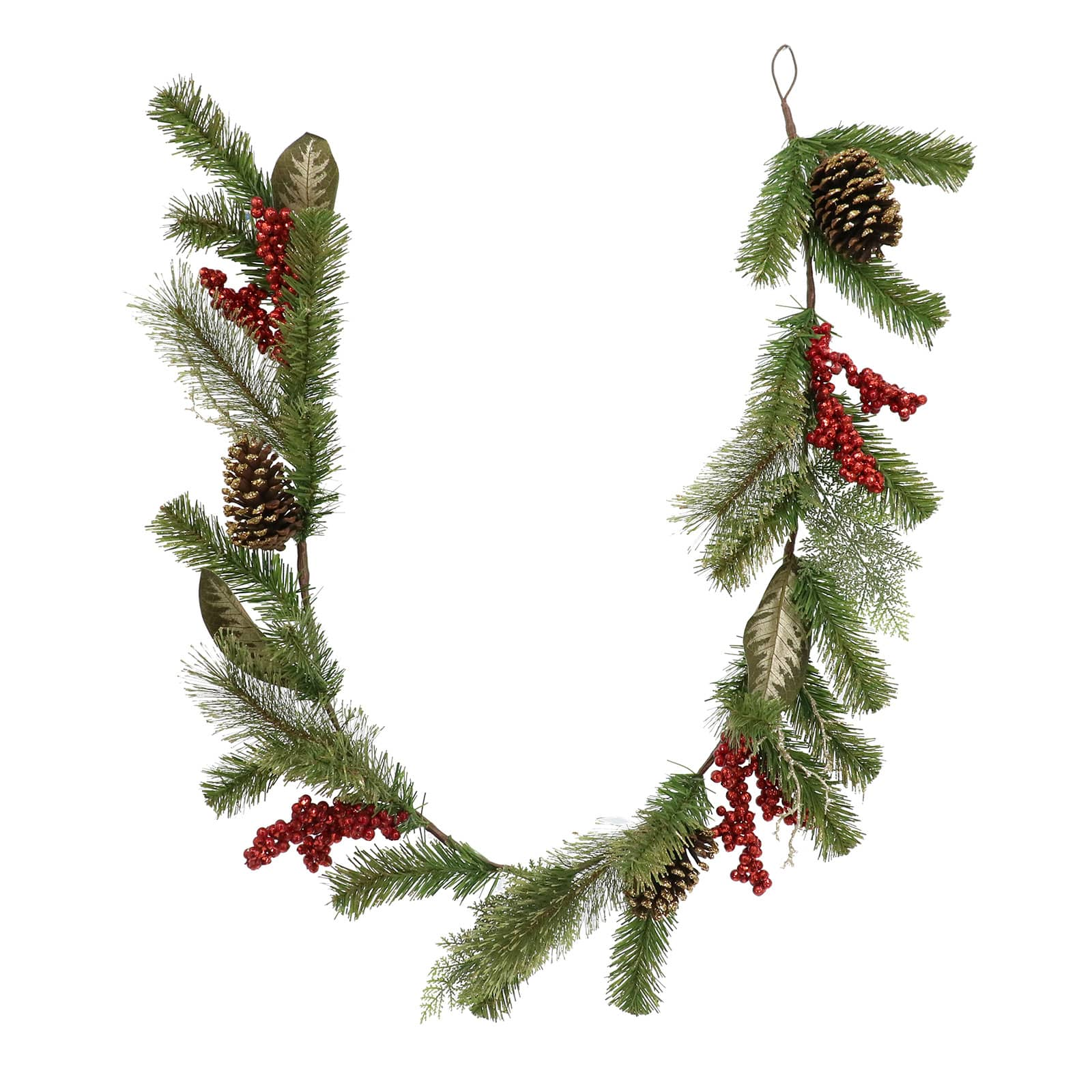 6ft. Gold Pinecone &#x26; Red Berry Garland by Ashland&#xAE;