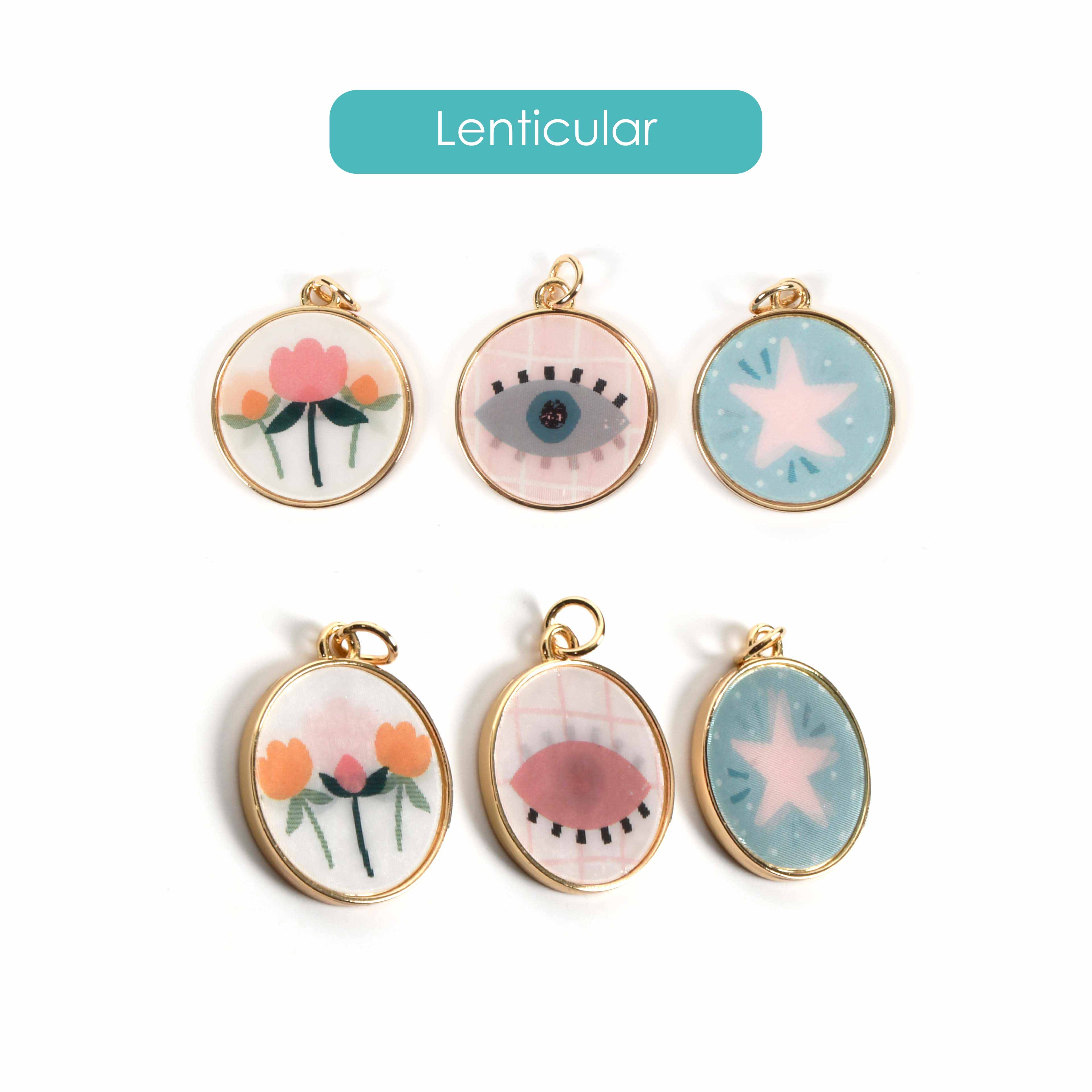 Round Lenticular Charm Set by Bead Landing&#x2122;