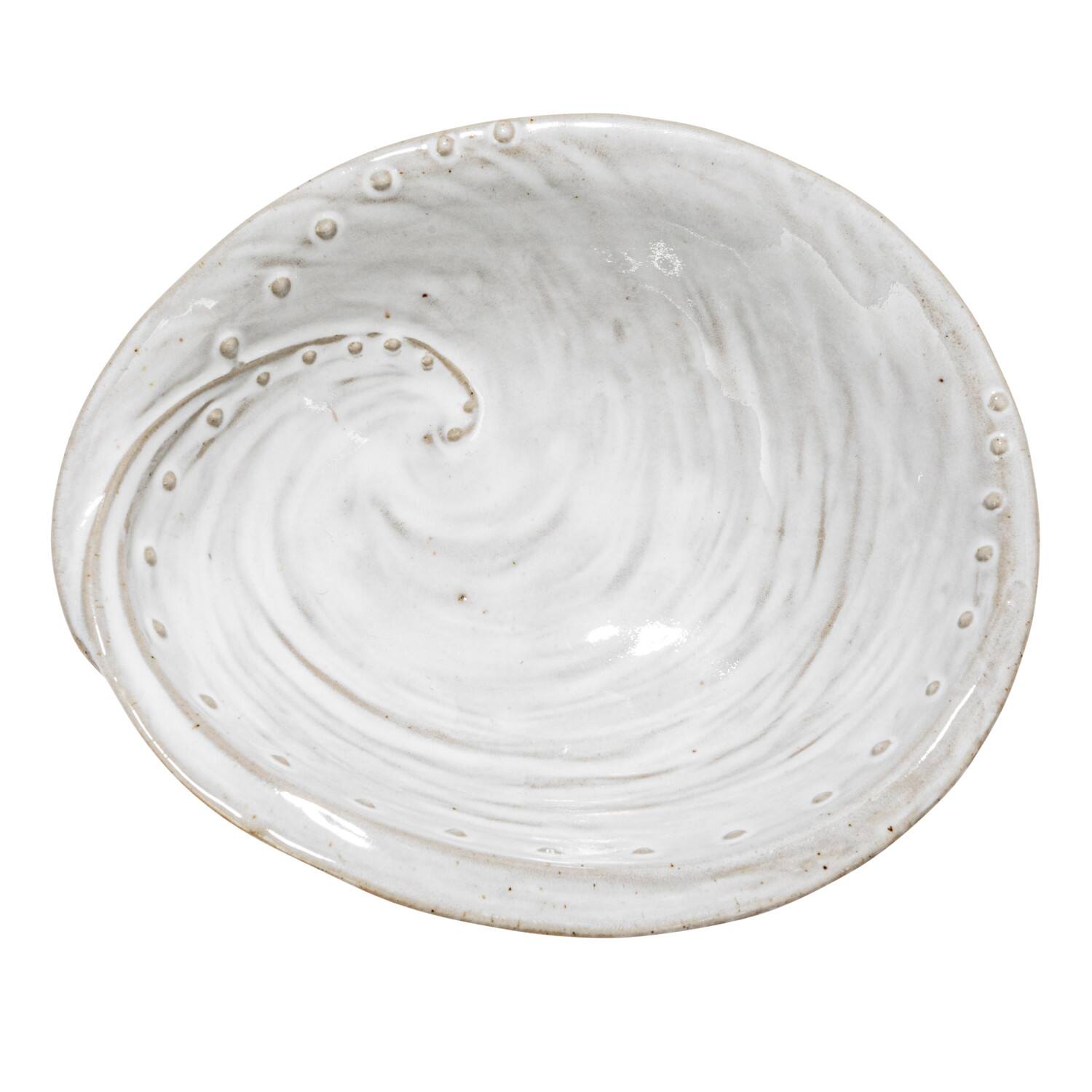 Hello Honey® 6.25" White Abalone Shell Stoneware Plates, 6ct.