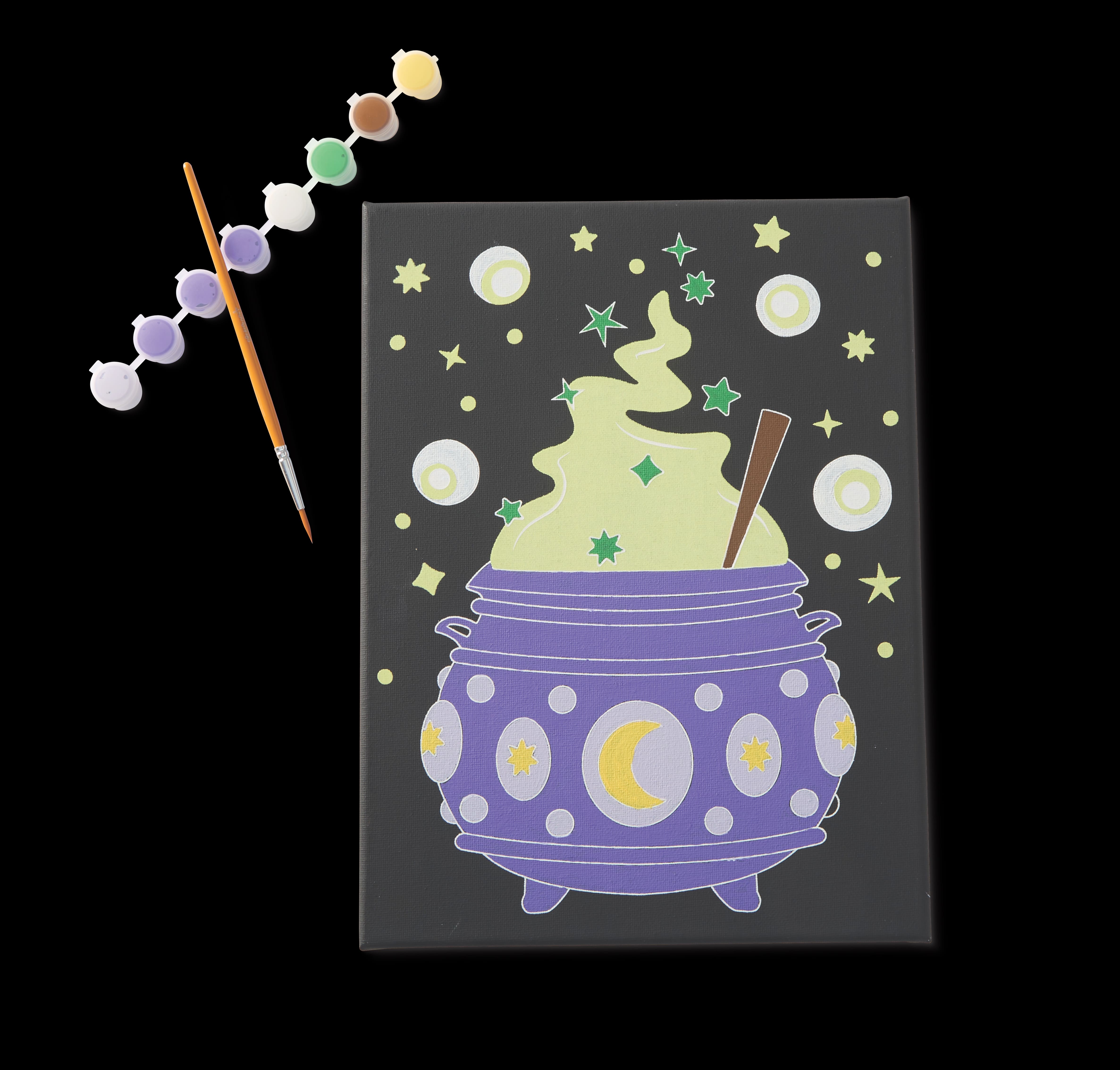 Glow-in-the-Dark Cauldron Canvas Painting Kit by Creatology™