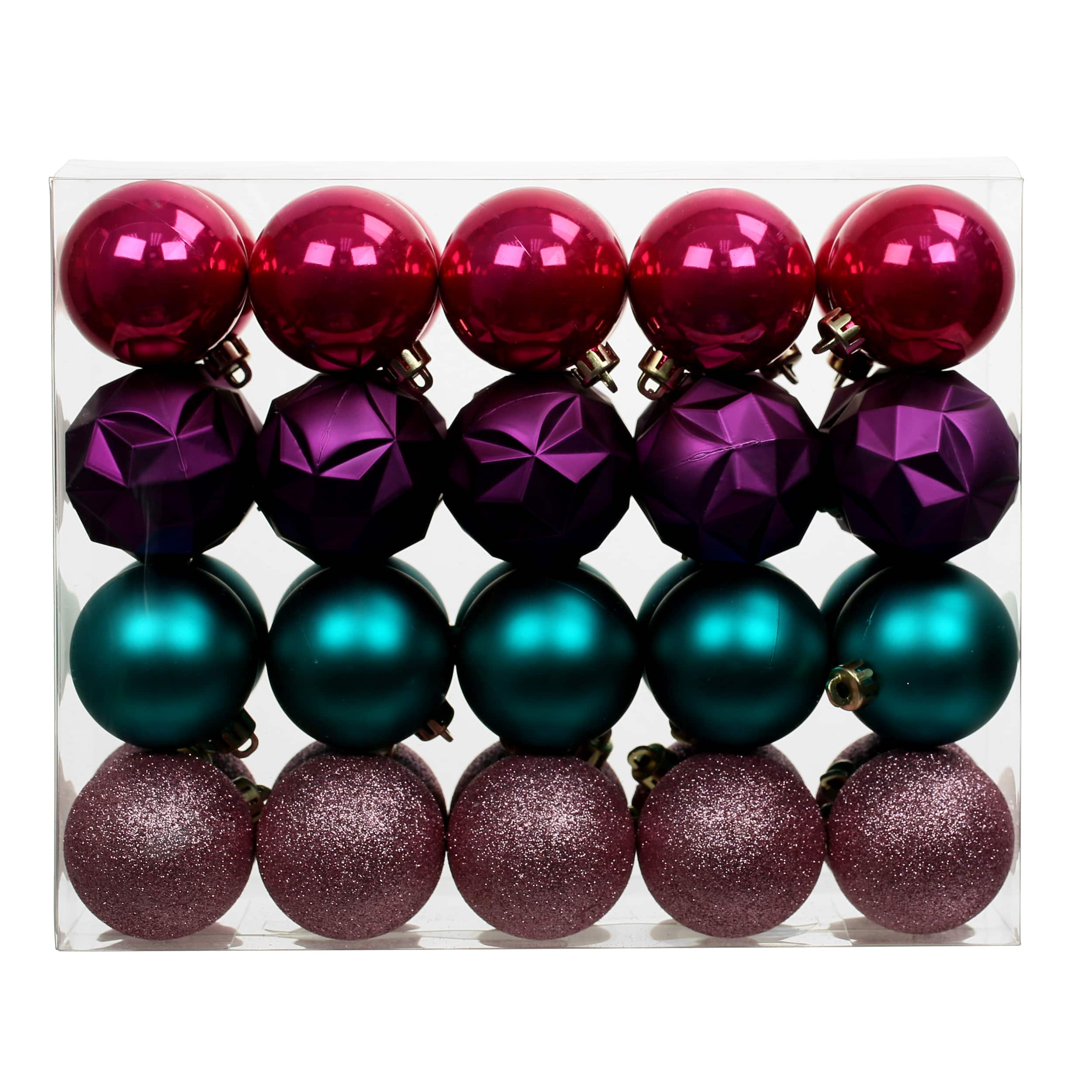 40 Pack 2.2&#x22; Jewels &#x26; Jolly Shatterproof Ball Ornaments by Ashland&#xAE;