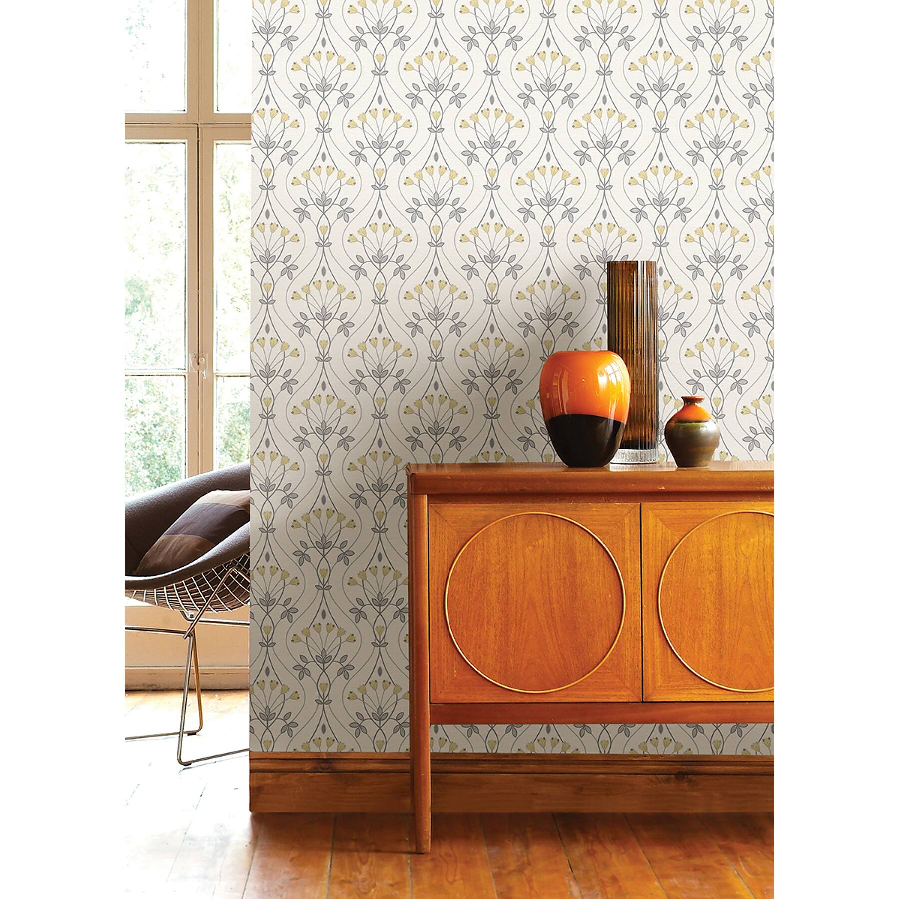 NuWallpaper Wilder Gray Peel & Stick Wallpaper