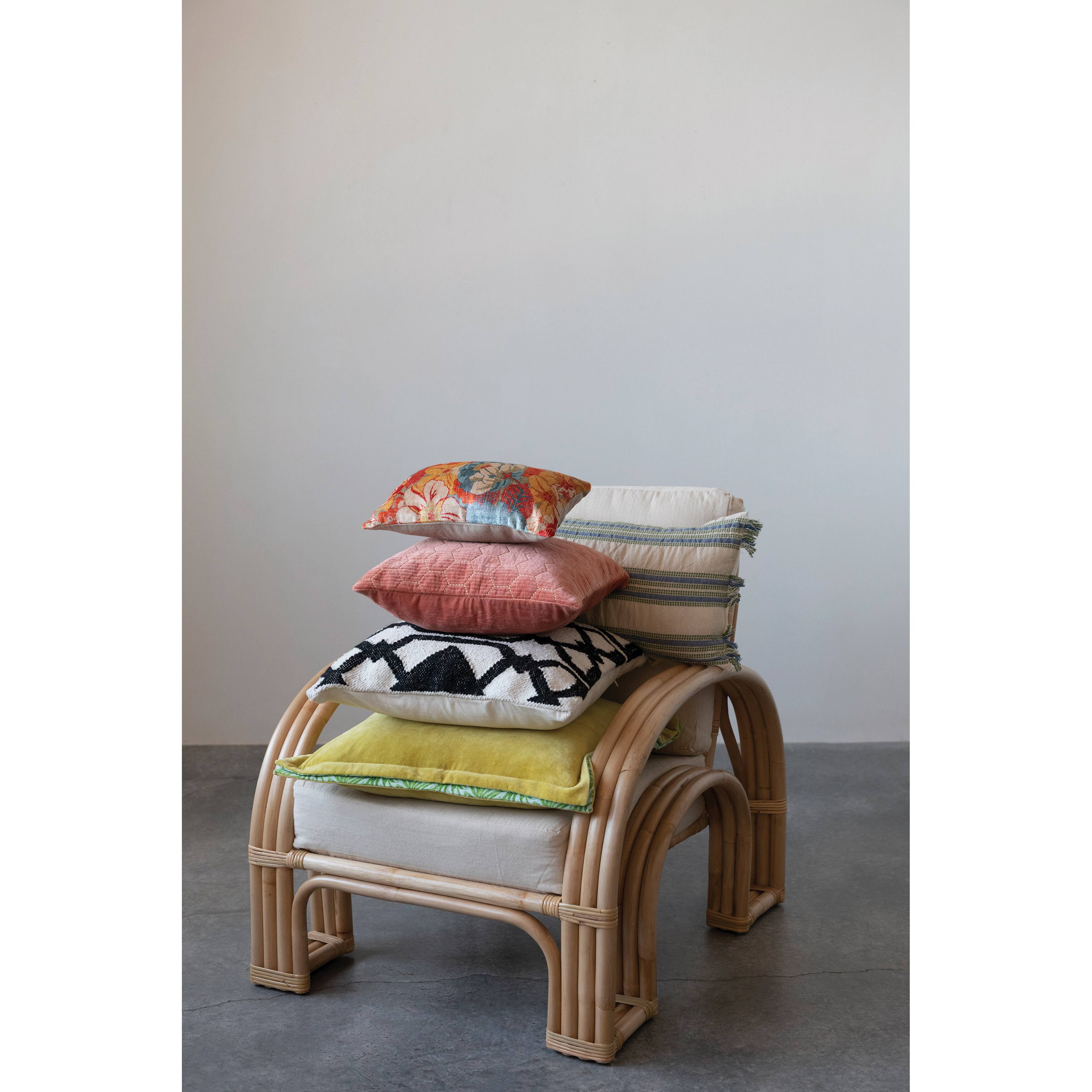 Hello Honey® Black & White Pattern Woven Wool & Cotton Pillow