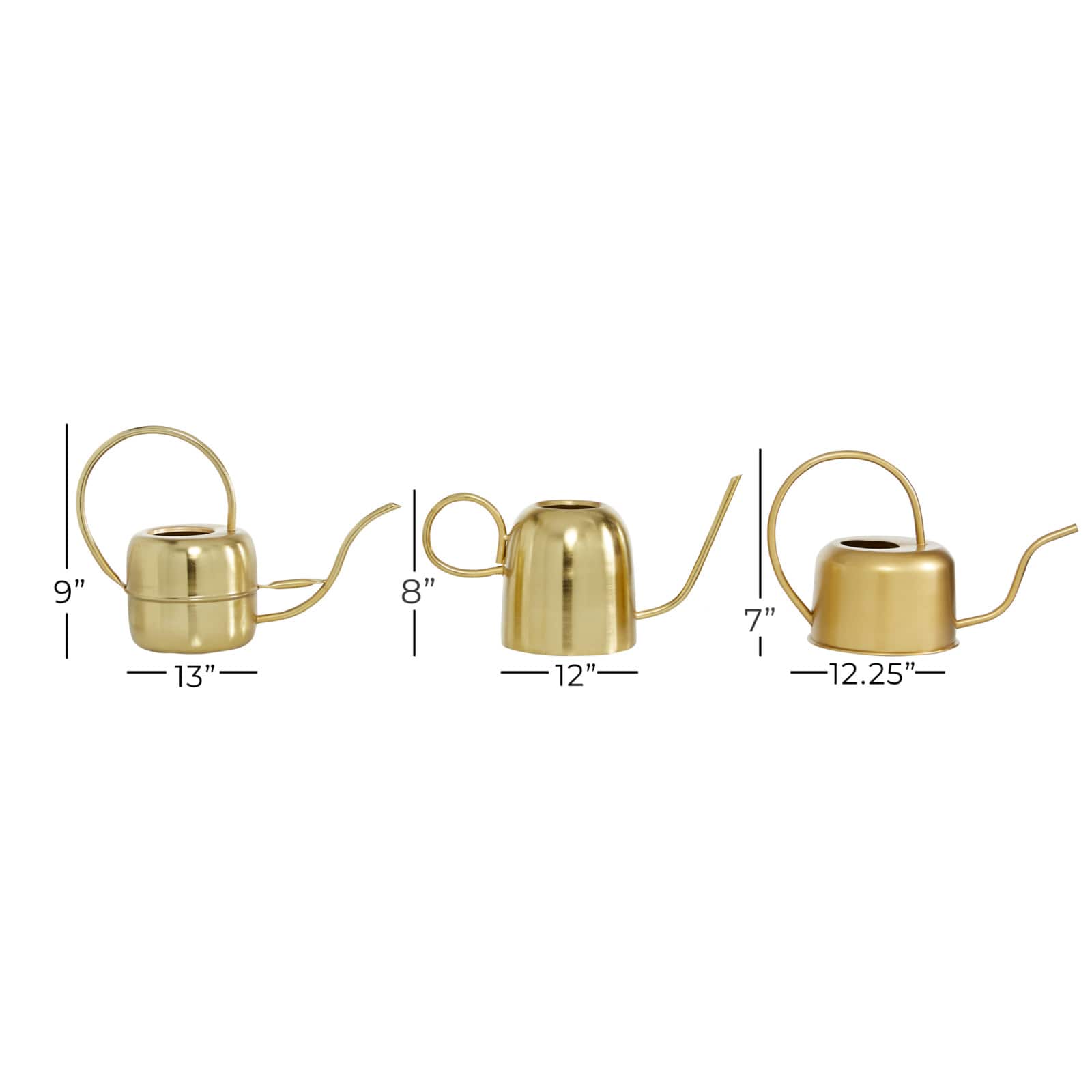 Gold Metal Glam Watering Can Set