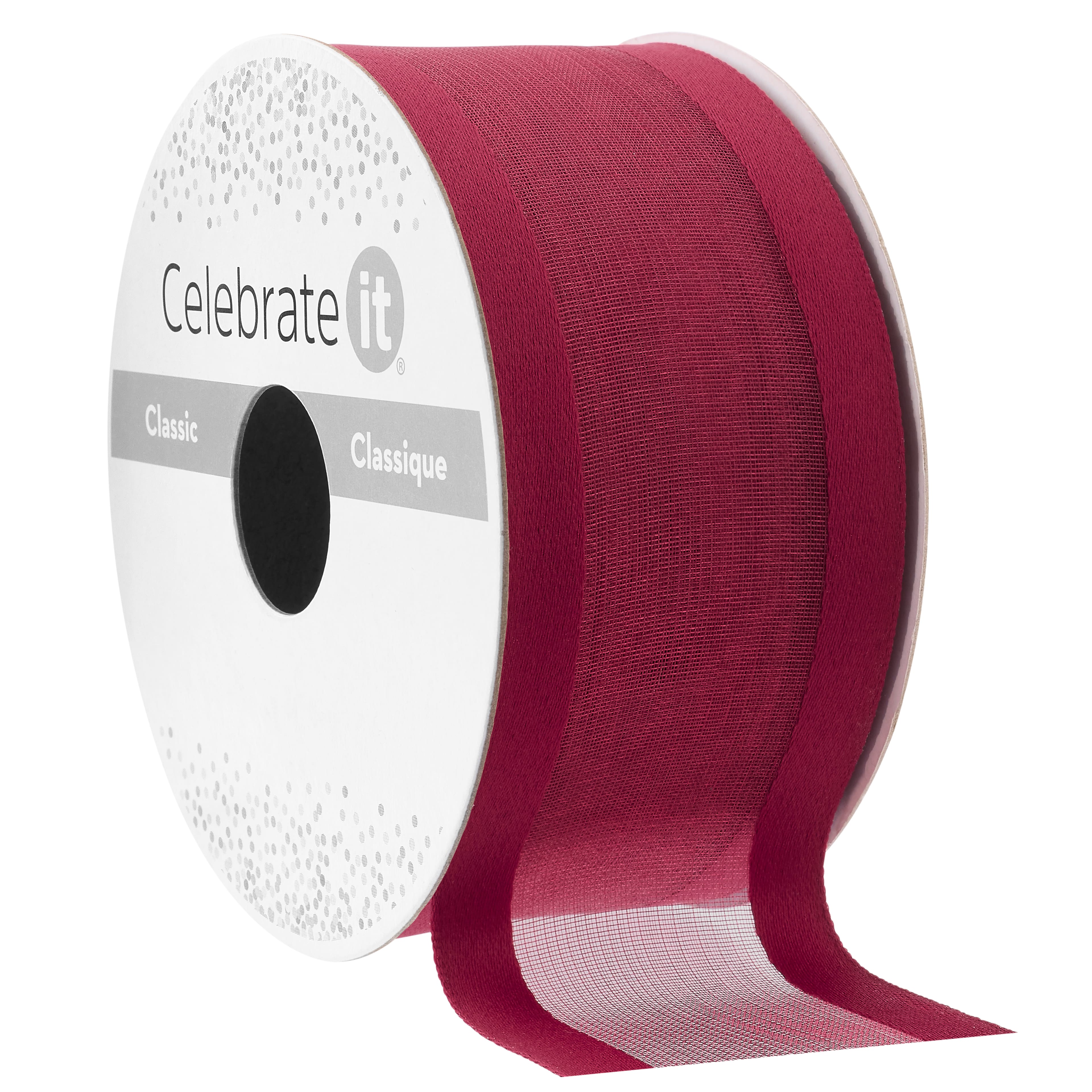 1.5&#x22; x 3yd. Sheer with Satin Edge Ribbon by Celebrate It&#xAE; Classic
