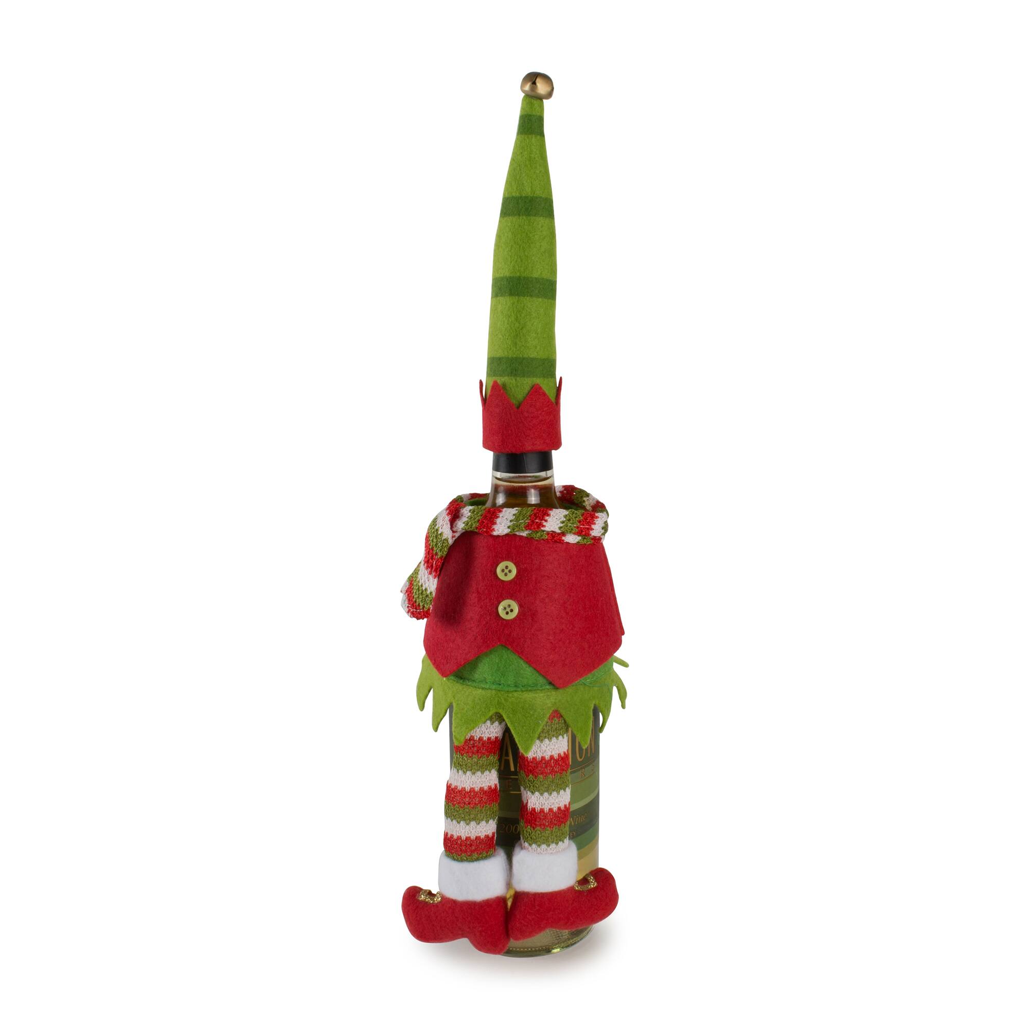 DII® Santa, Reindeer, and Elf Wine Bottle Outfits Set