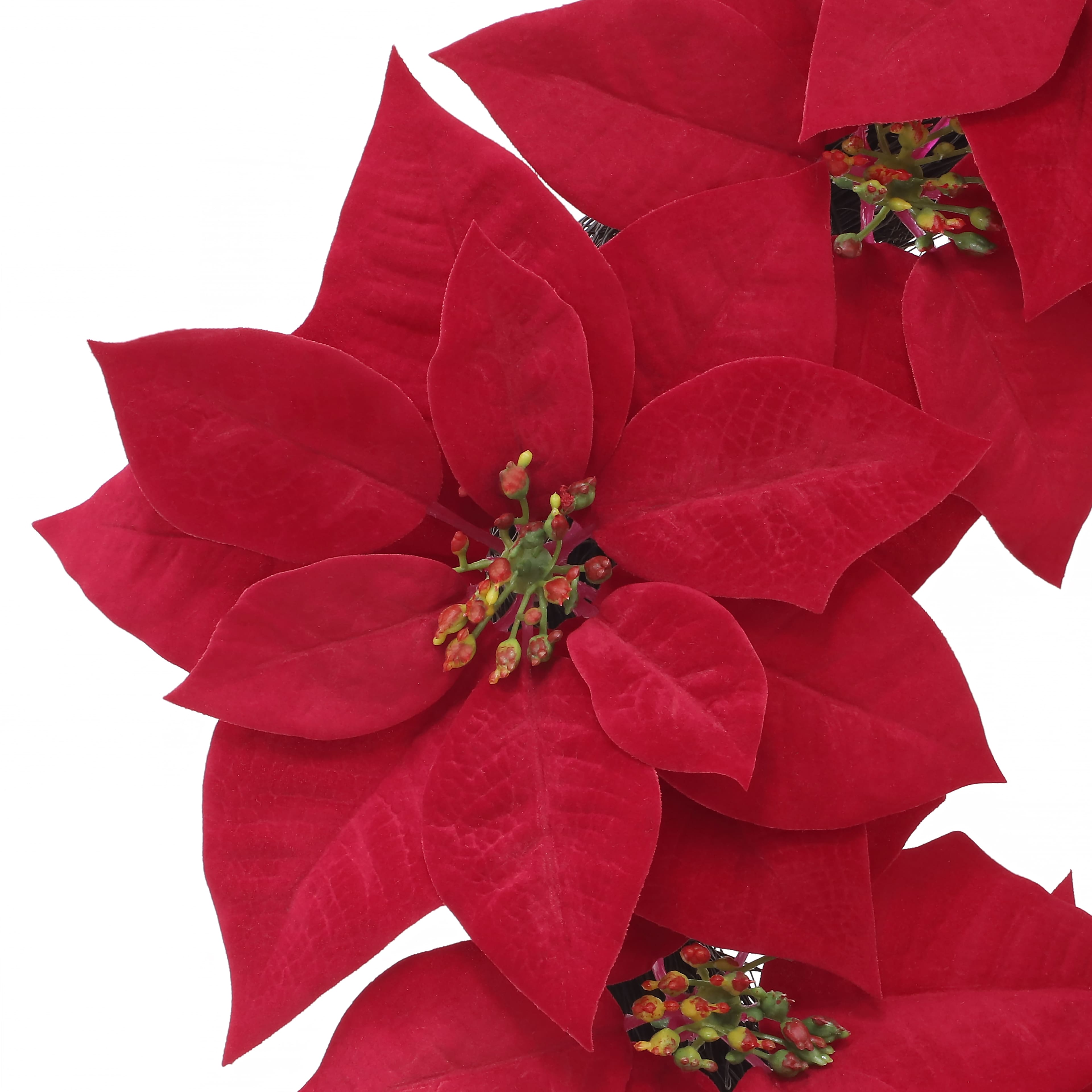 22" Red Poinsettia Wreath by Ashland®