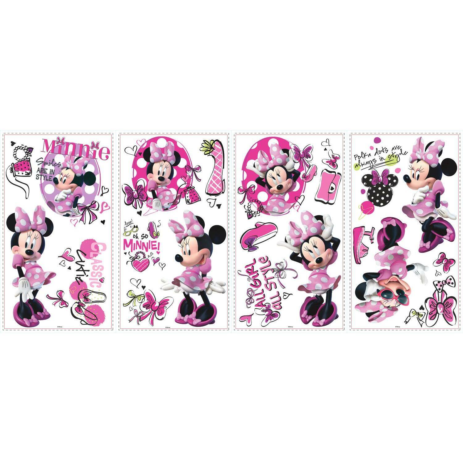RoomMates Minnie Fashionista Peel & Stick Wall Decals