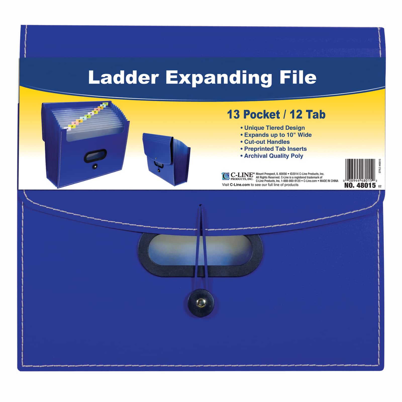 C-Line&#xAE; 13-Pocket Ladder Expanding File