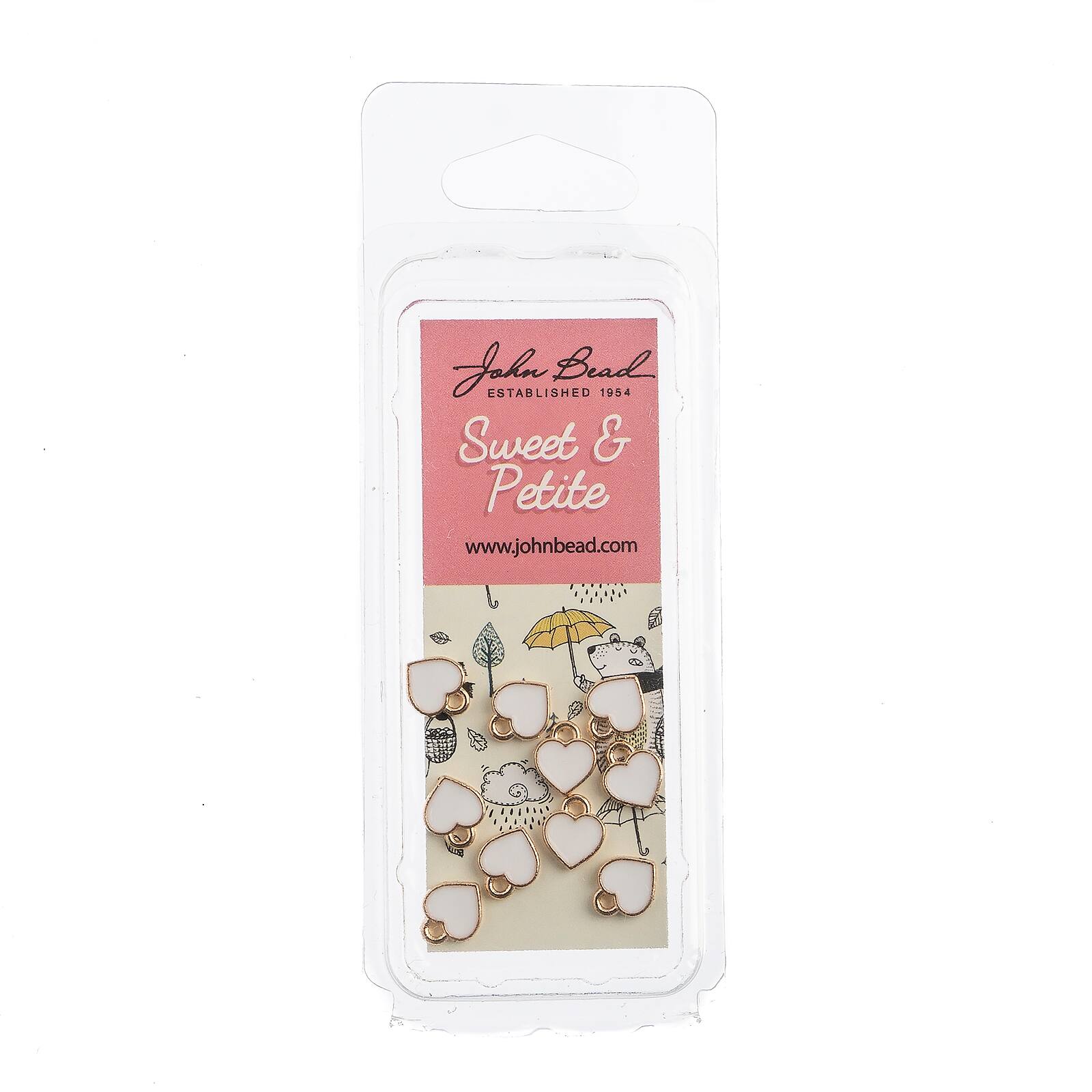 John Bead Sweet & Petite Small Hearts Charms, 10ct.