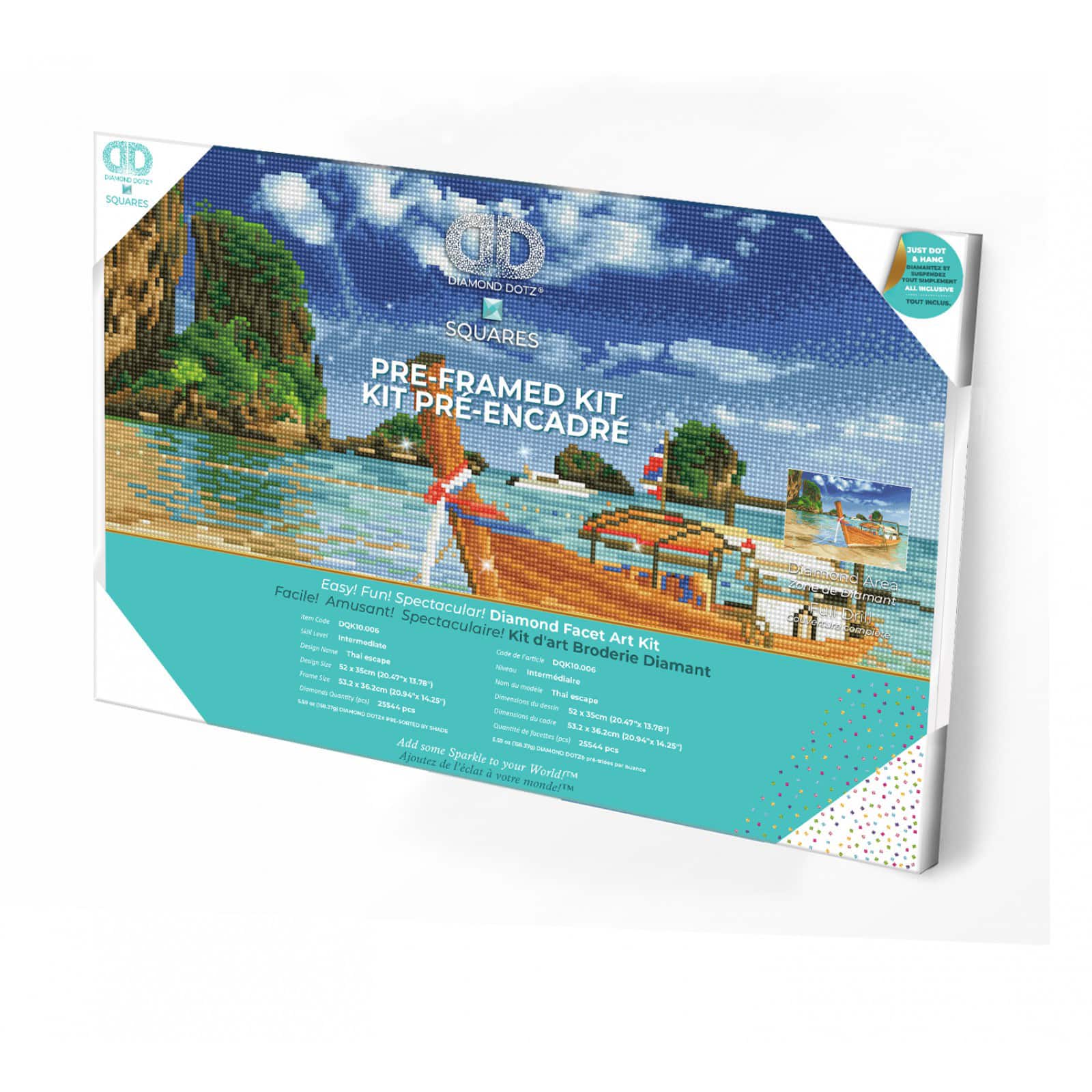 Diamond Dotz® Intermediate Thai Escape Pre-Framed Diamond Painting Kit