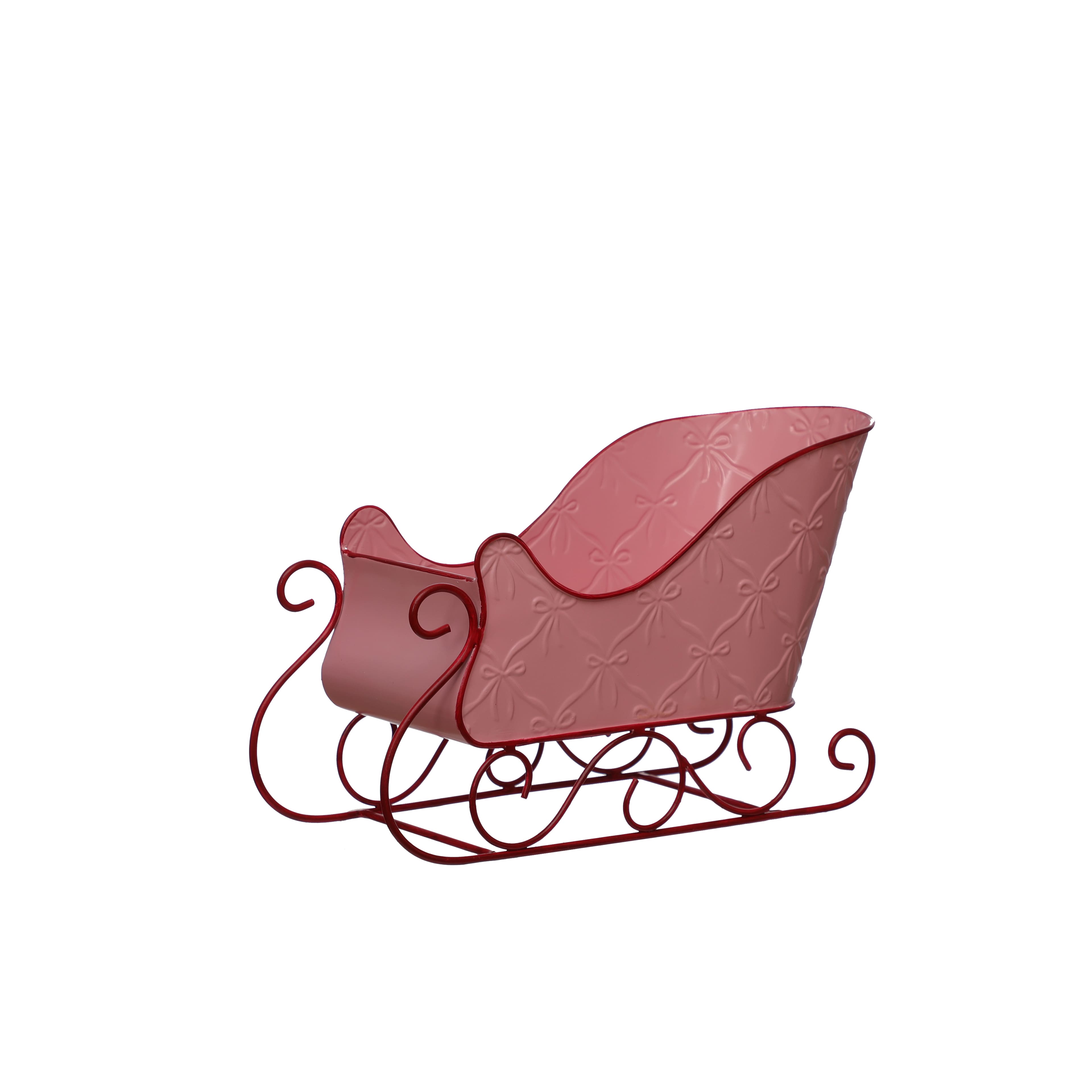 14.75&#x22; Pink Bows Sleigh Tabletop D&#xE9;cor by Ashland&#xAE;