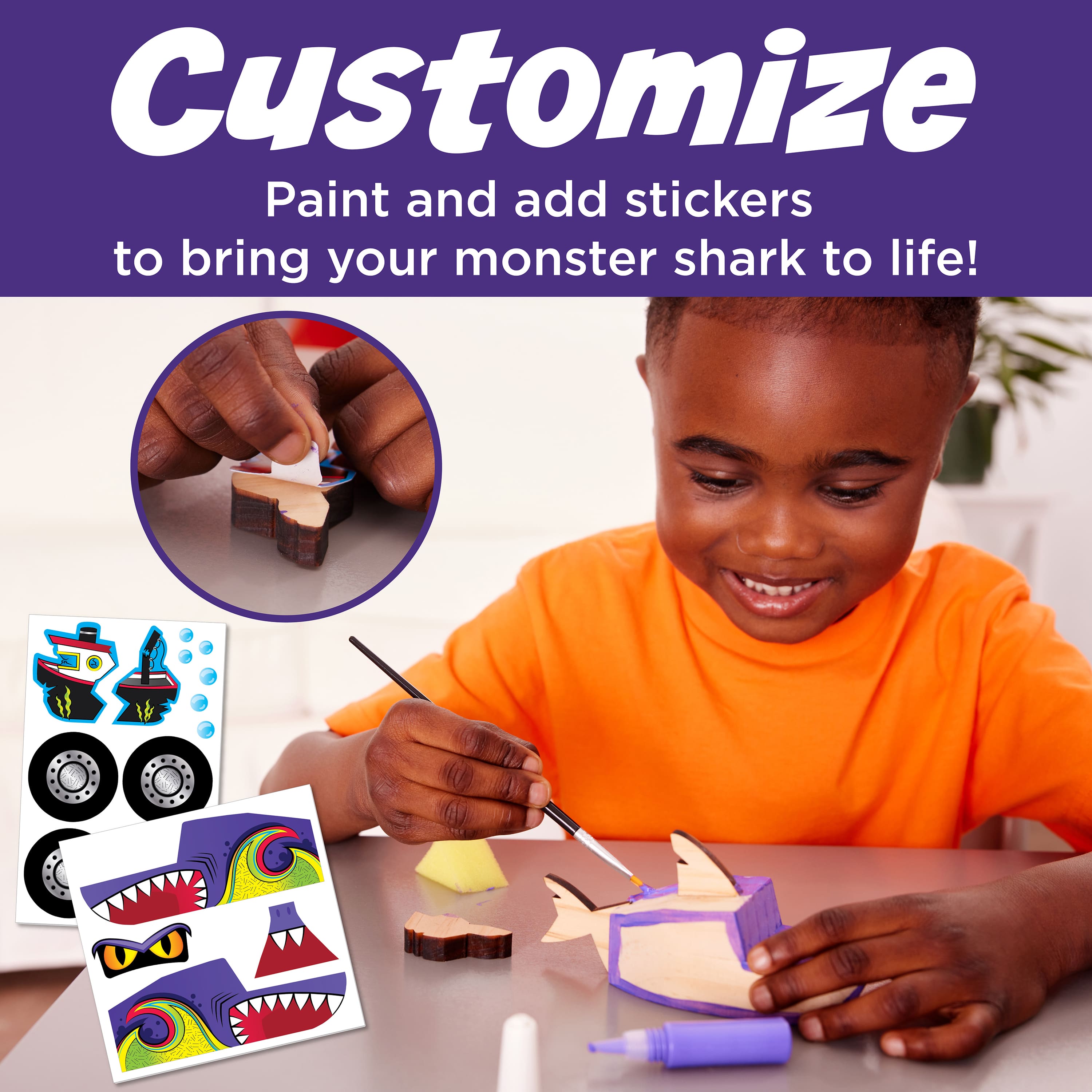 Creativity for Kids&#xAE; Buildeez!&#x2122; Chomper Monster Shark Easy Wooden Model Kit