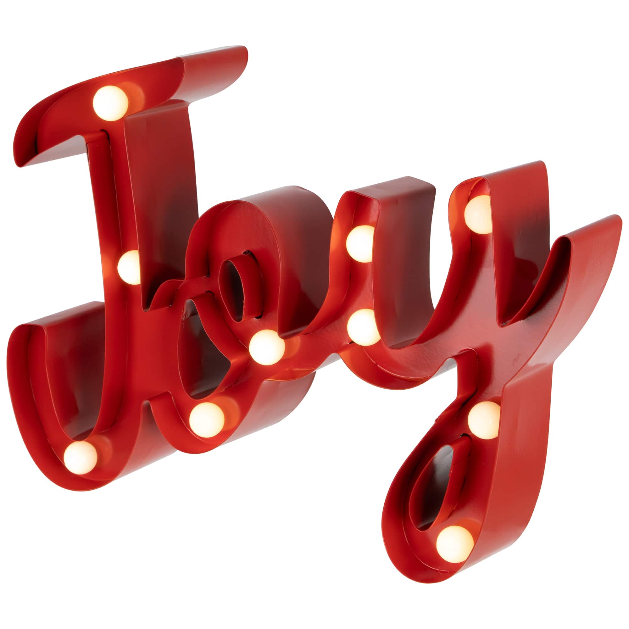 Lighted "Joy" Christmas Decoration - 11.25"