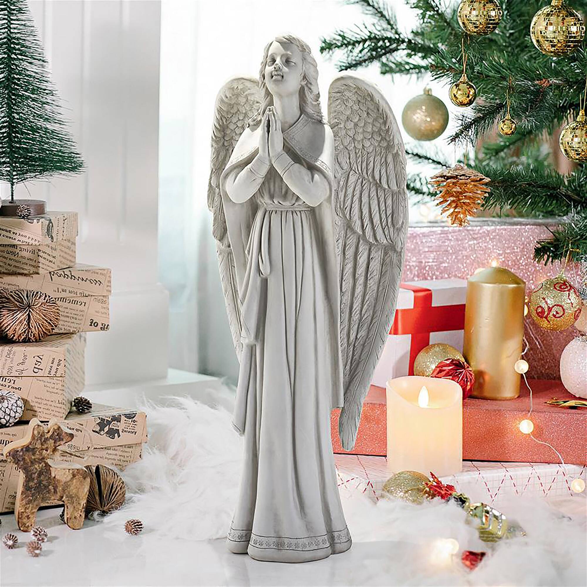 Design Toscano 33" Divine Guidance: Praying Angel Garden Statue