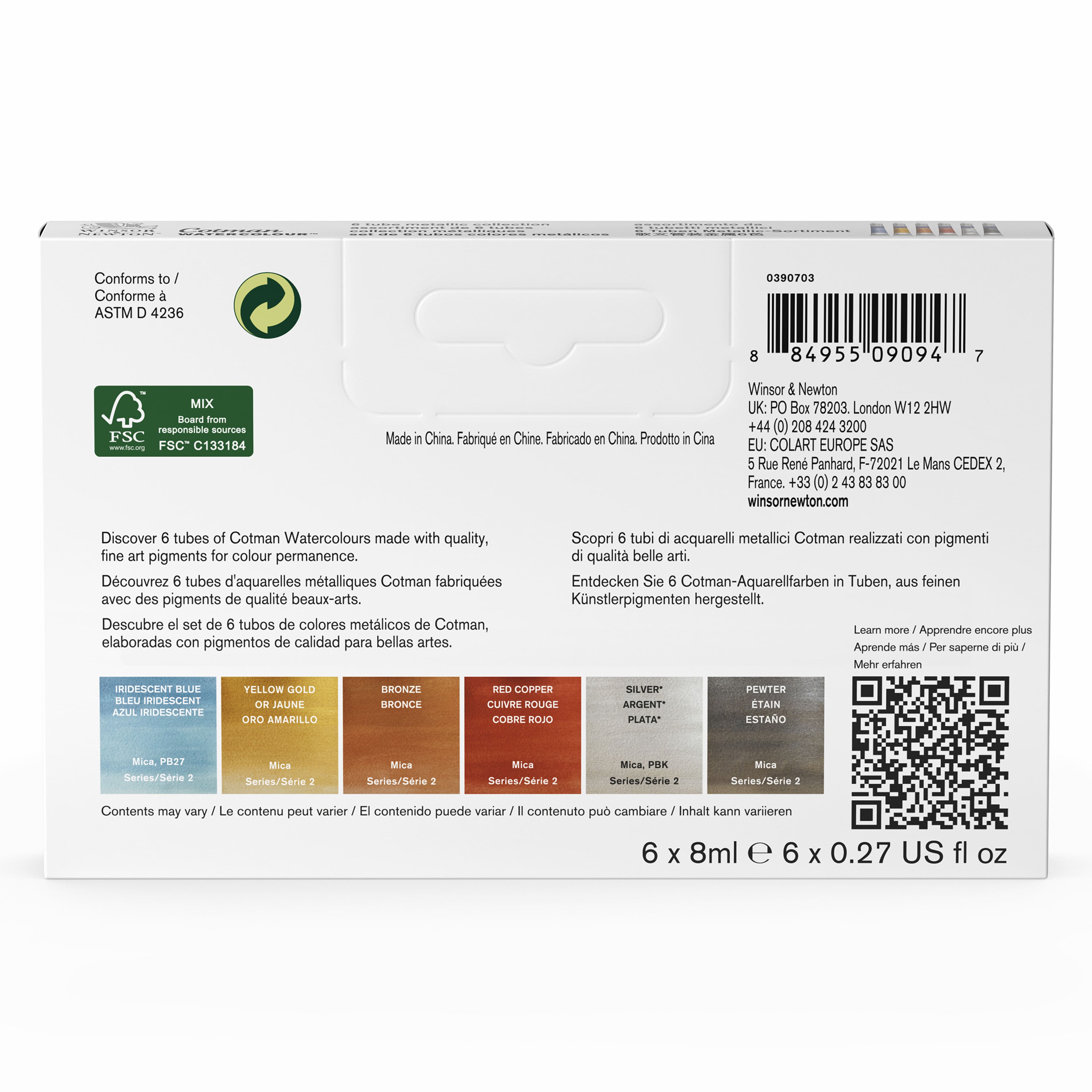 Winsor & Newton™ Cotman Watercolour™ Metallic Set