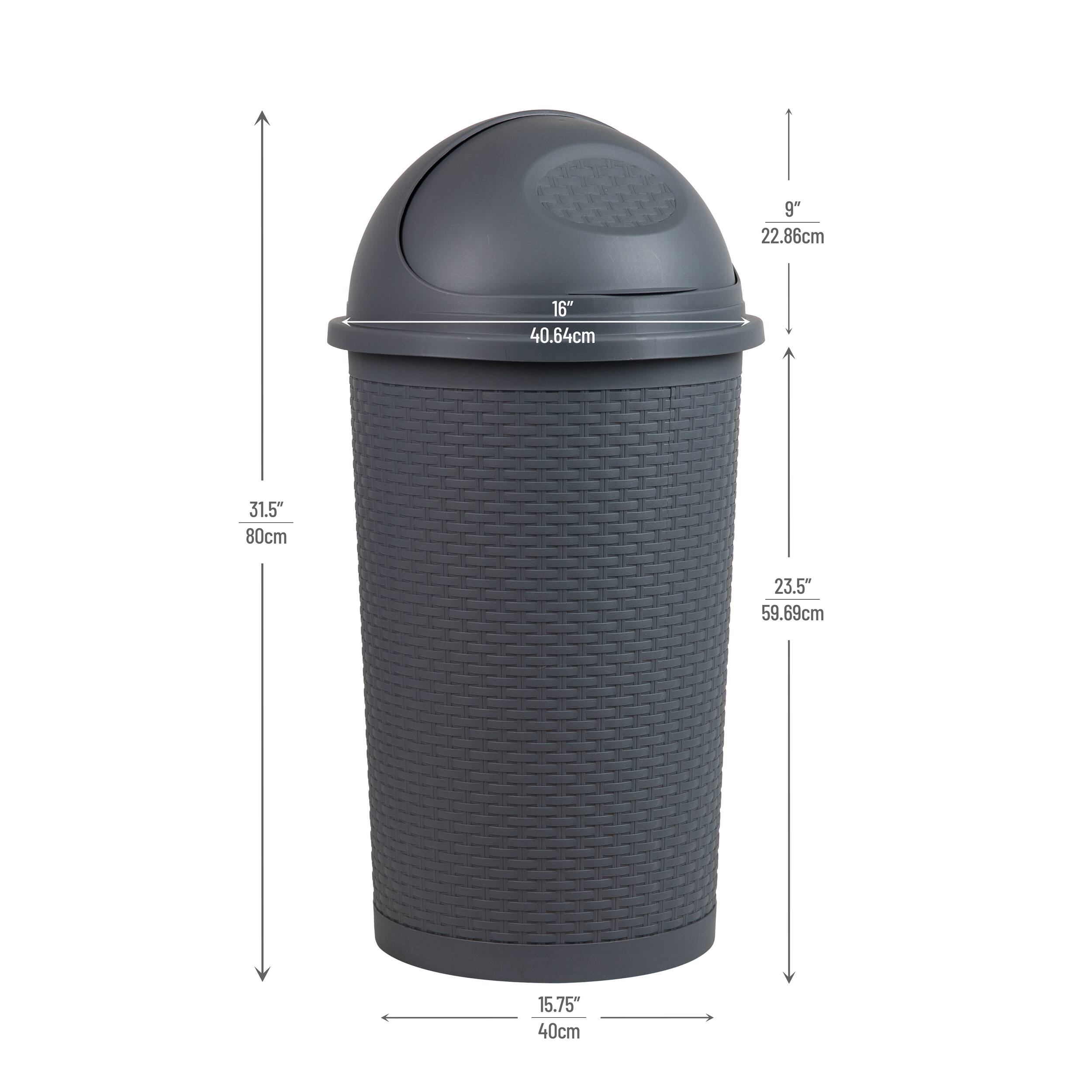 Mind Reader 14.5gal. Roll-Top Kitchen Garbage Can