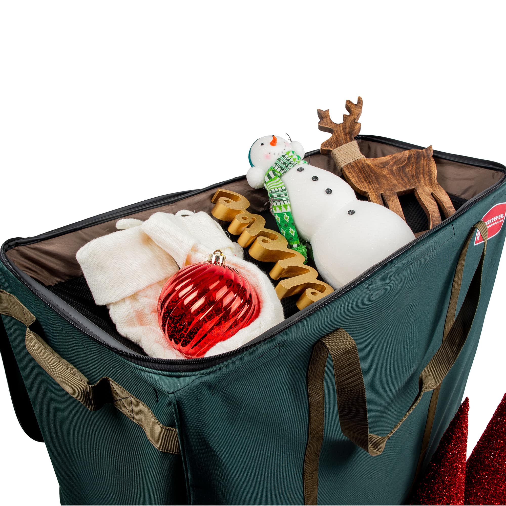 Treekeeper Rolling Multi Use Christmas Decoration Storage Bag with Wheels