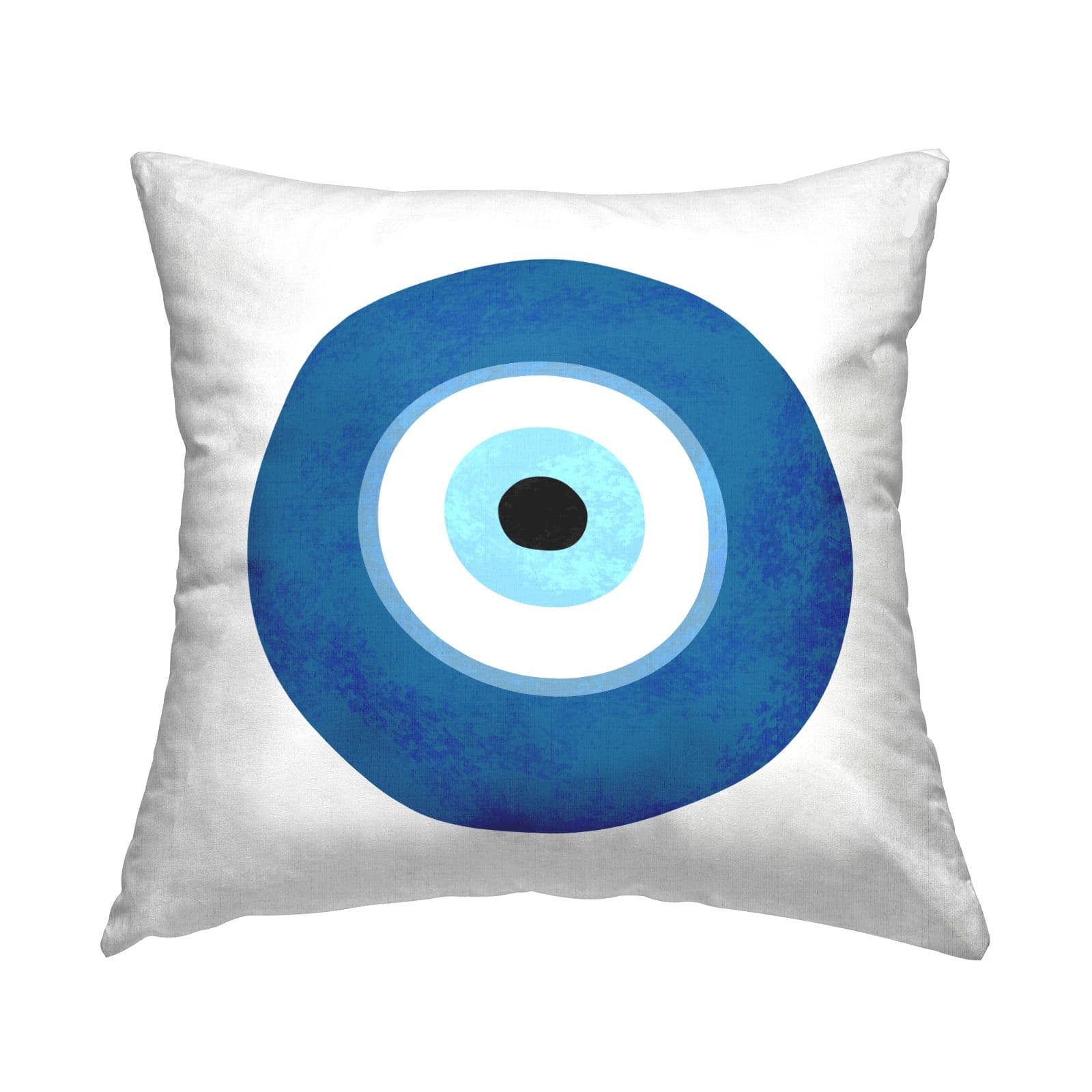 Stupell Industries Evil Eye Centric Bold Blue Abstract Circular Shapes Throw Pillow 18" x 18"